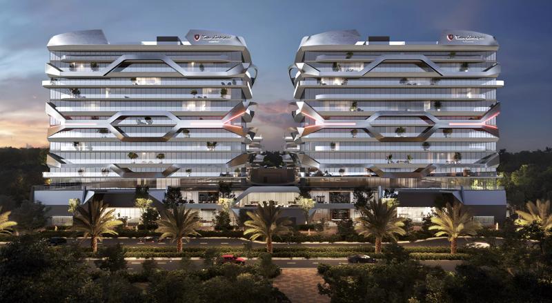 Tonino Lamborghini Phase 2 apartment building exterior, Nad Al Sheba, Dubai