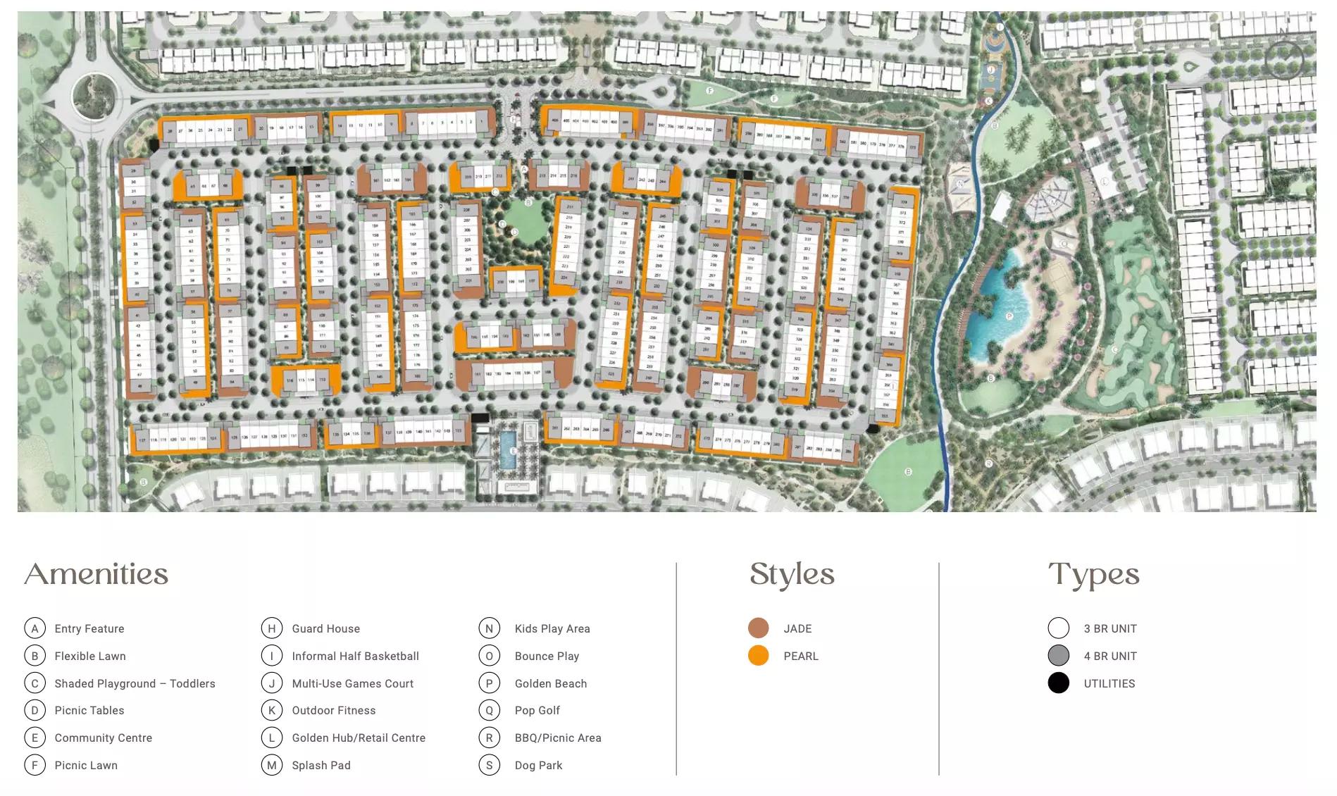 Lillia at The Valley masterplan layout, Dubai