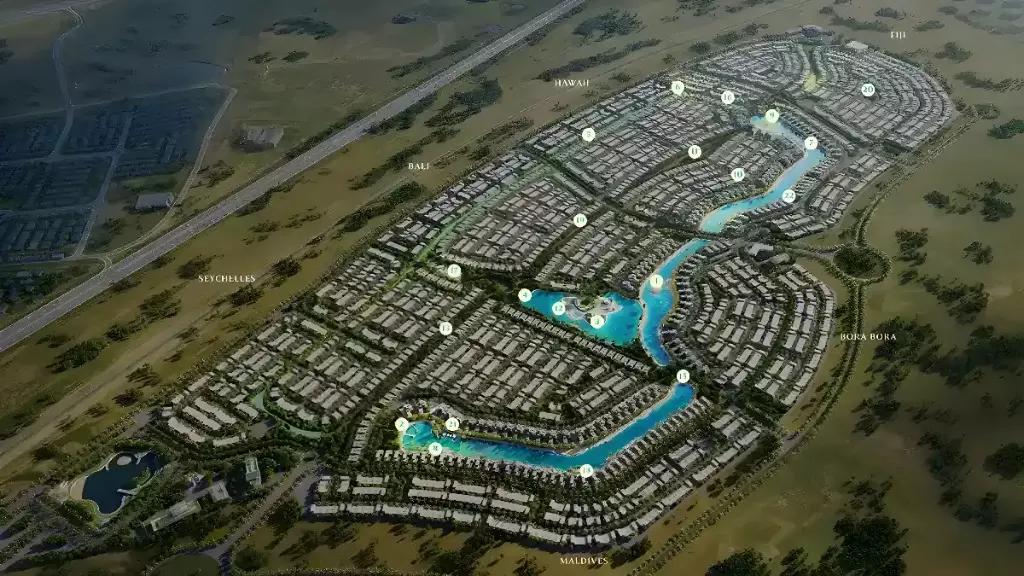 Bali cluster master plan layout, DAMAC Islands, Dubai