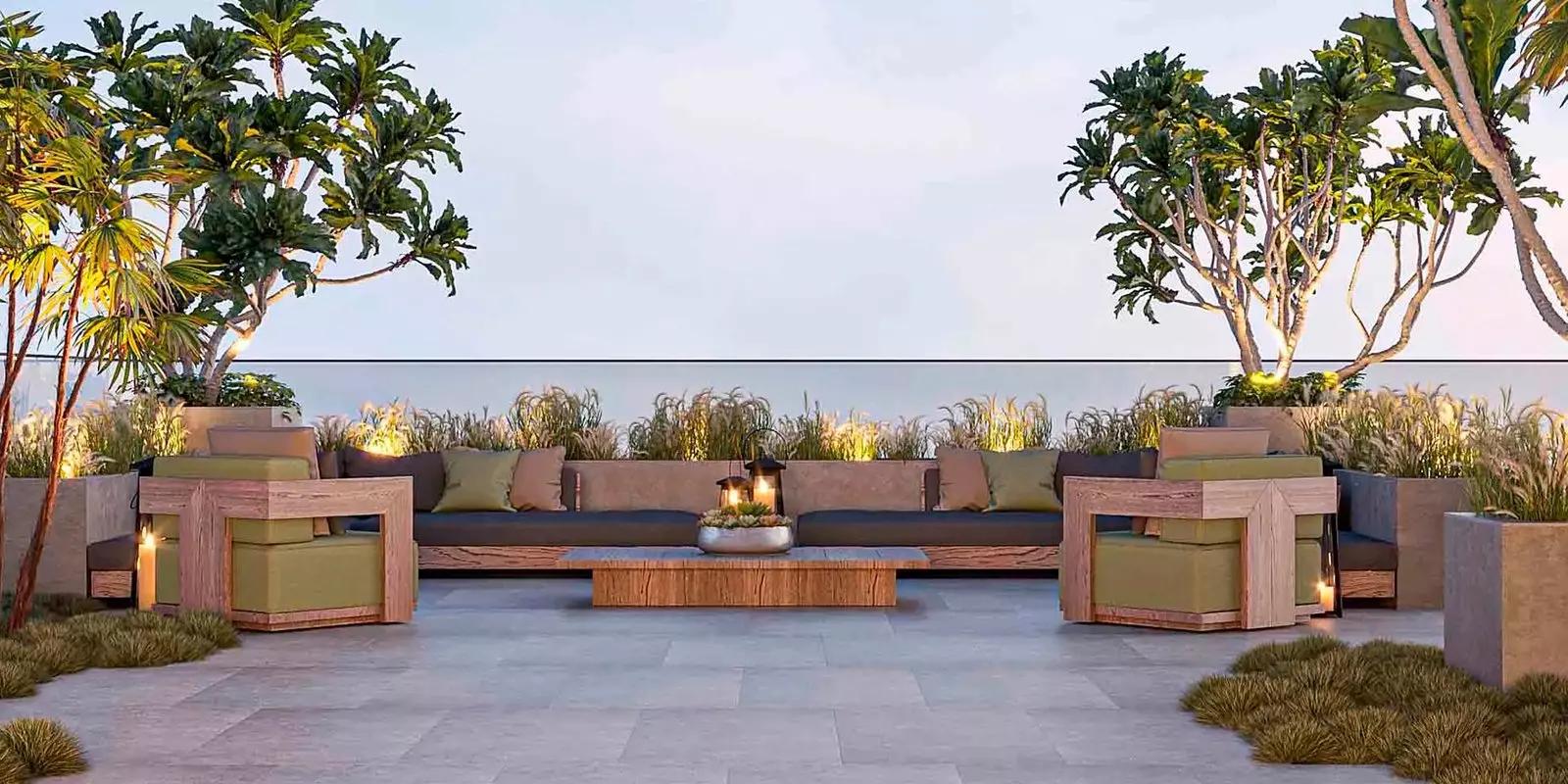 Shared pool deck and amenity area at Q Gardens Lofts Phase 2, JVC, Dubai