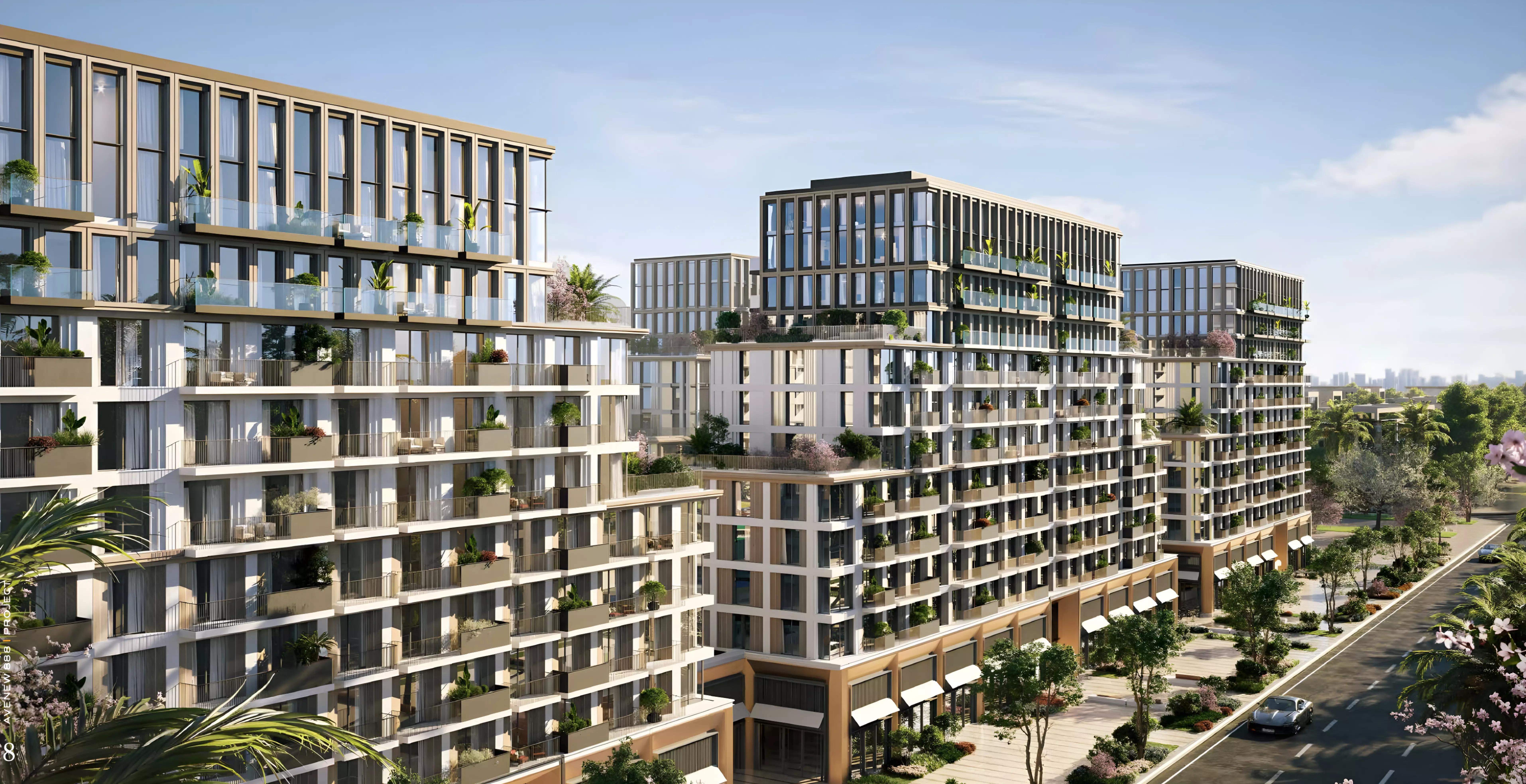 Loom at AVENEW 888 exterior building facade, Dubai South, Dubai