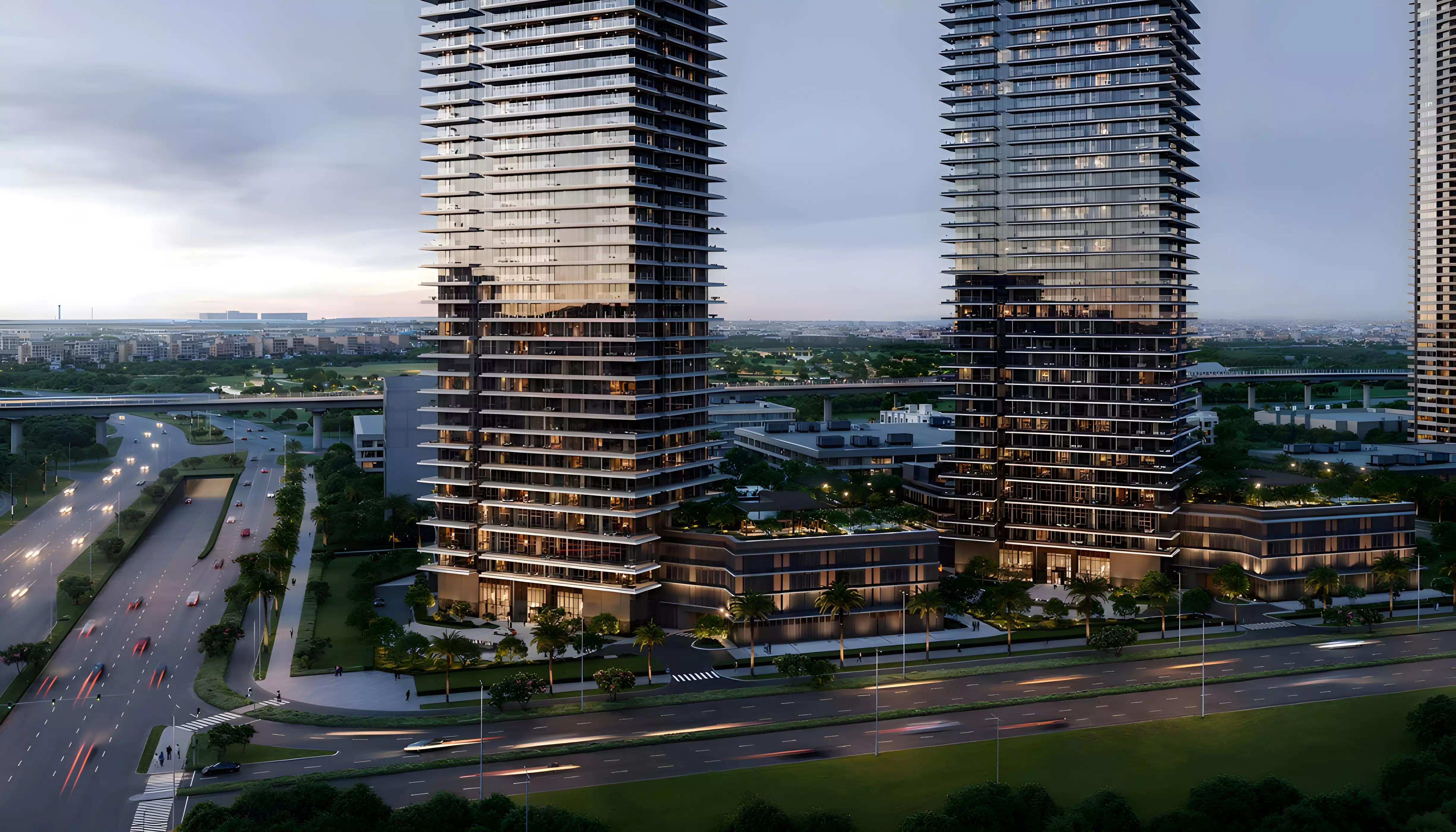 Altan residential building exterior at Dubai Creek Harbour, Emaar