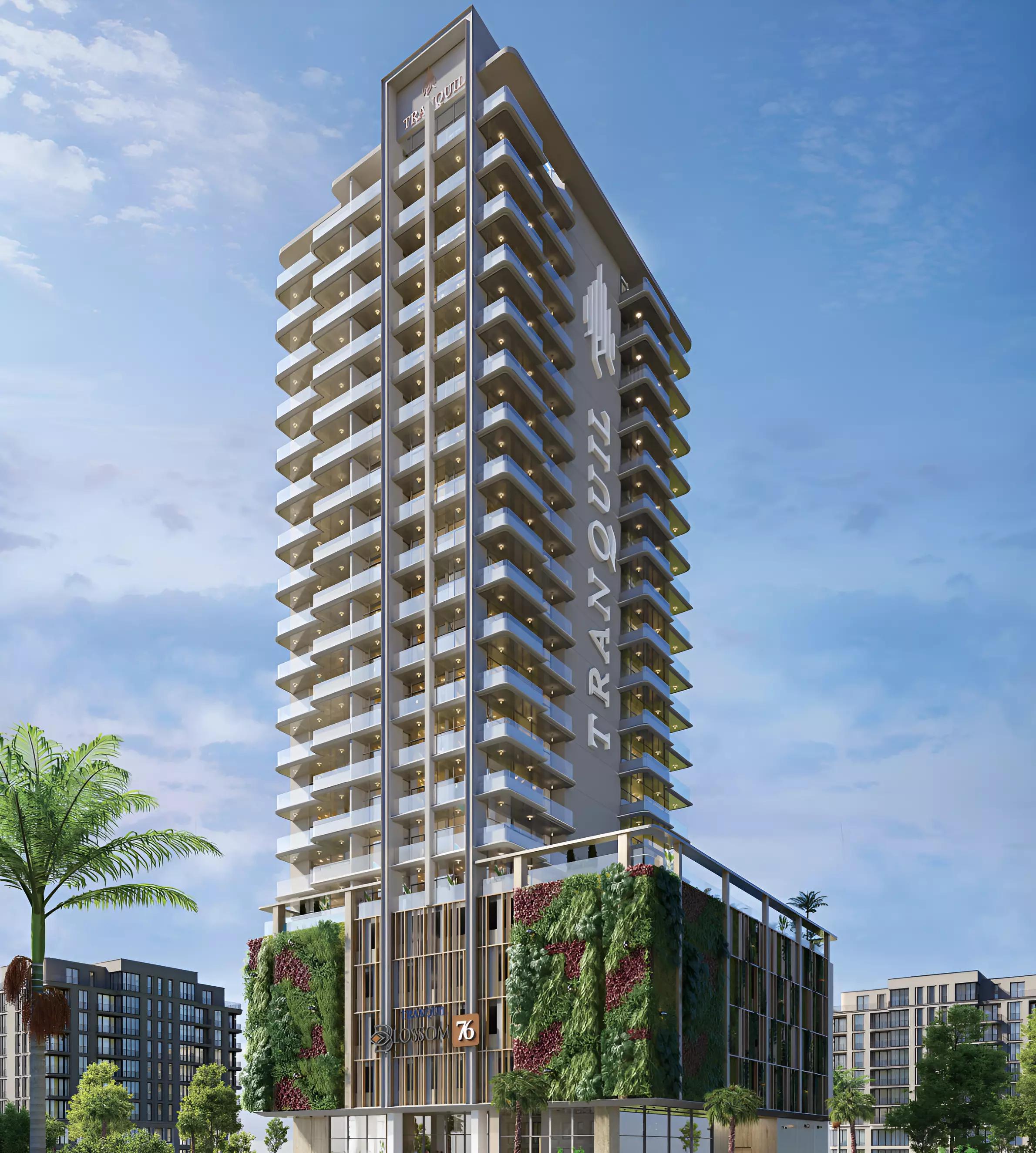 Blossom76 apartment interior with balcony view