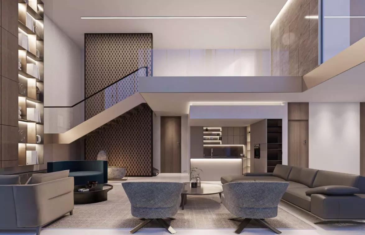 Apartment interior living area at AB Cavalier, JVC