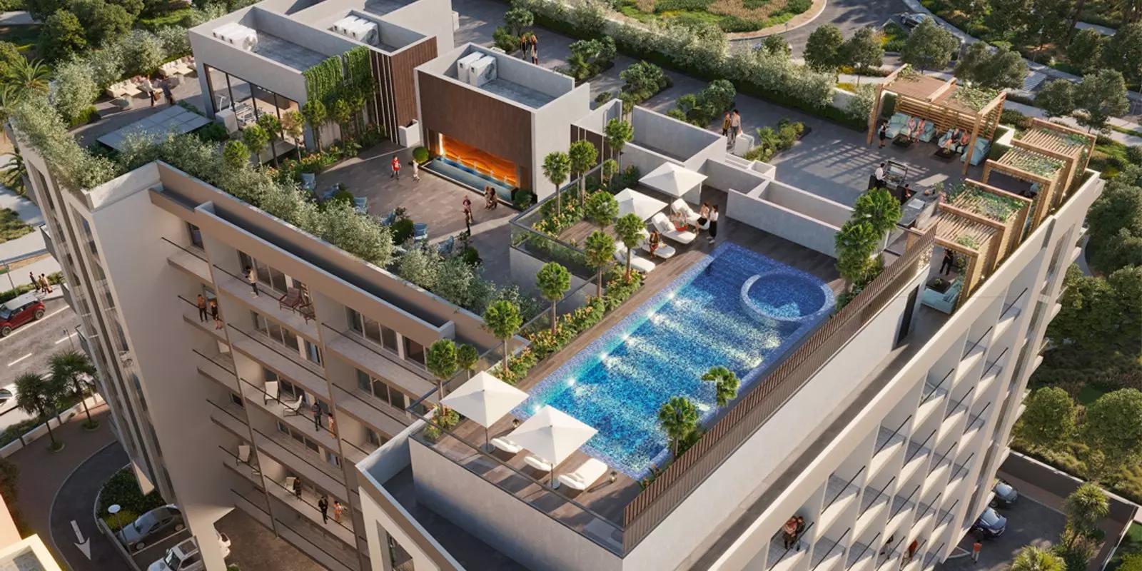 Supreme Residence swimming pool deck, Arjan, Dubai