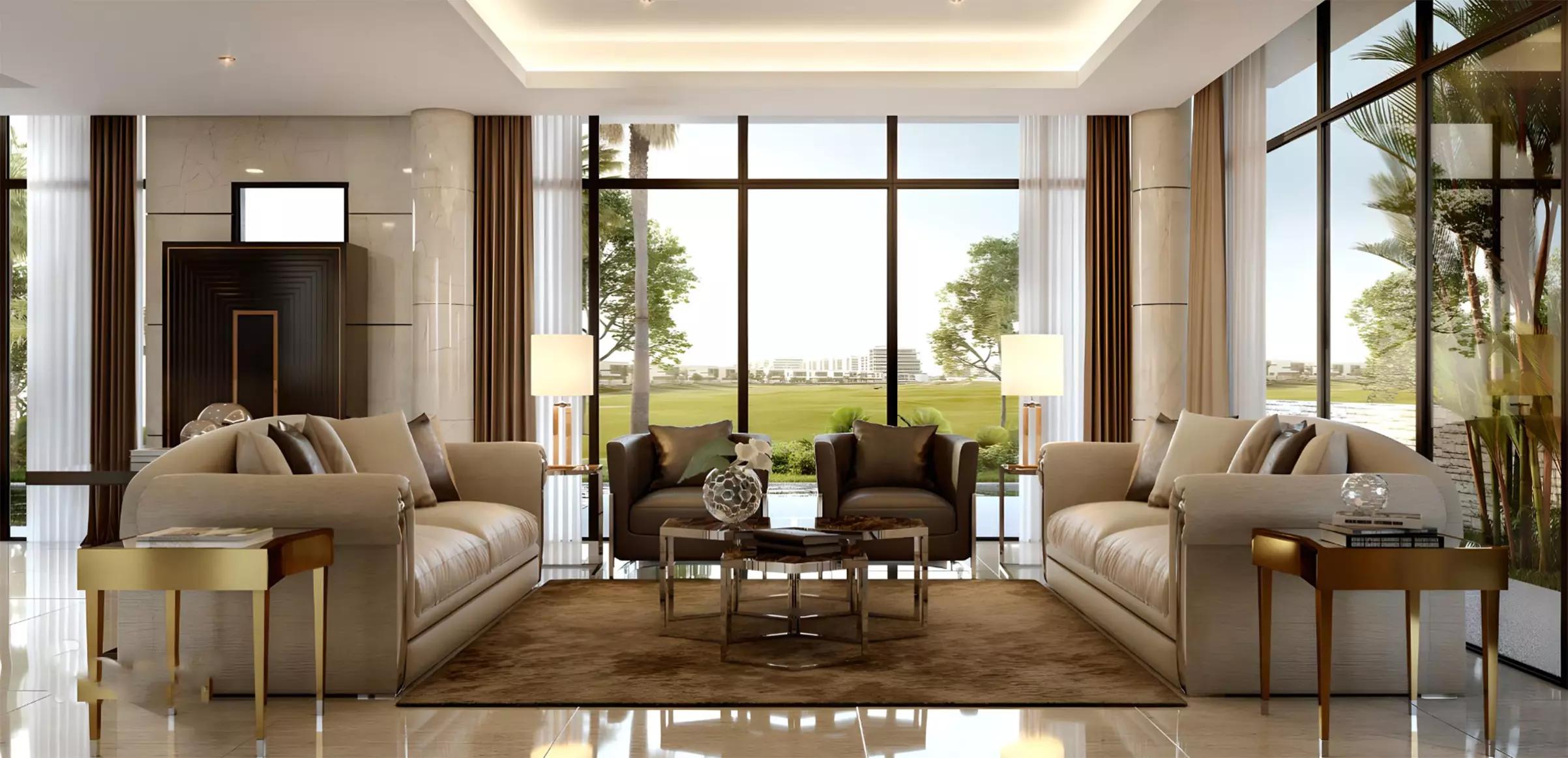Golf course view near Belair villas, Trump Estates DAMAC Hills, Dubai