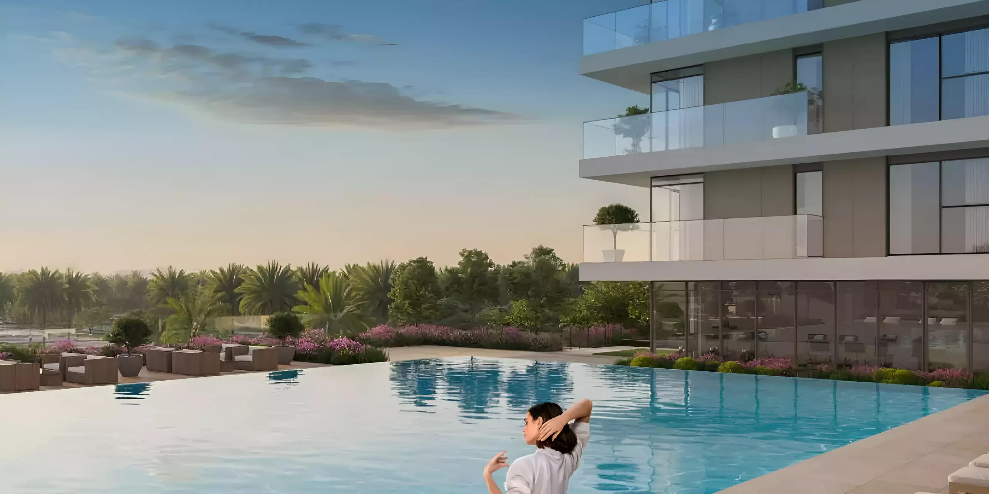 Greenside Residence amenity deck and pool area, Dubai Hills Estate, Dubai