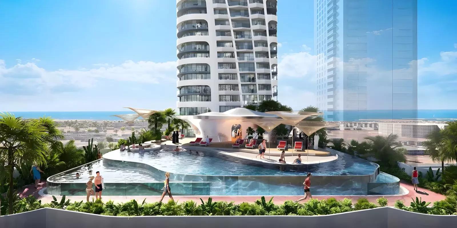 Volta Tower shared swimming pool area