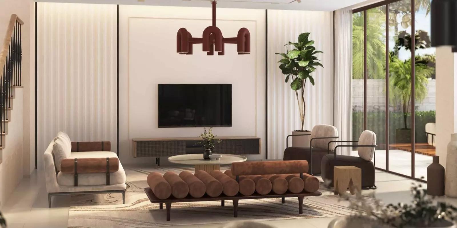 Monte Carlo townhouse interior living space, DAMAC Lagoons, Dubai