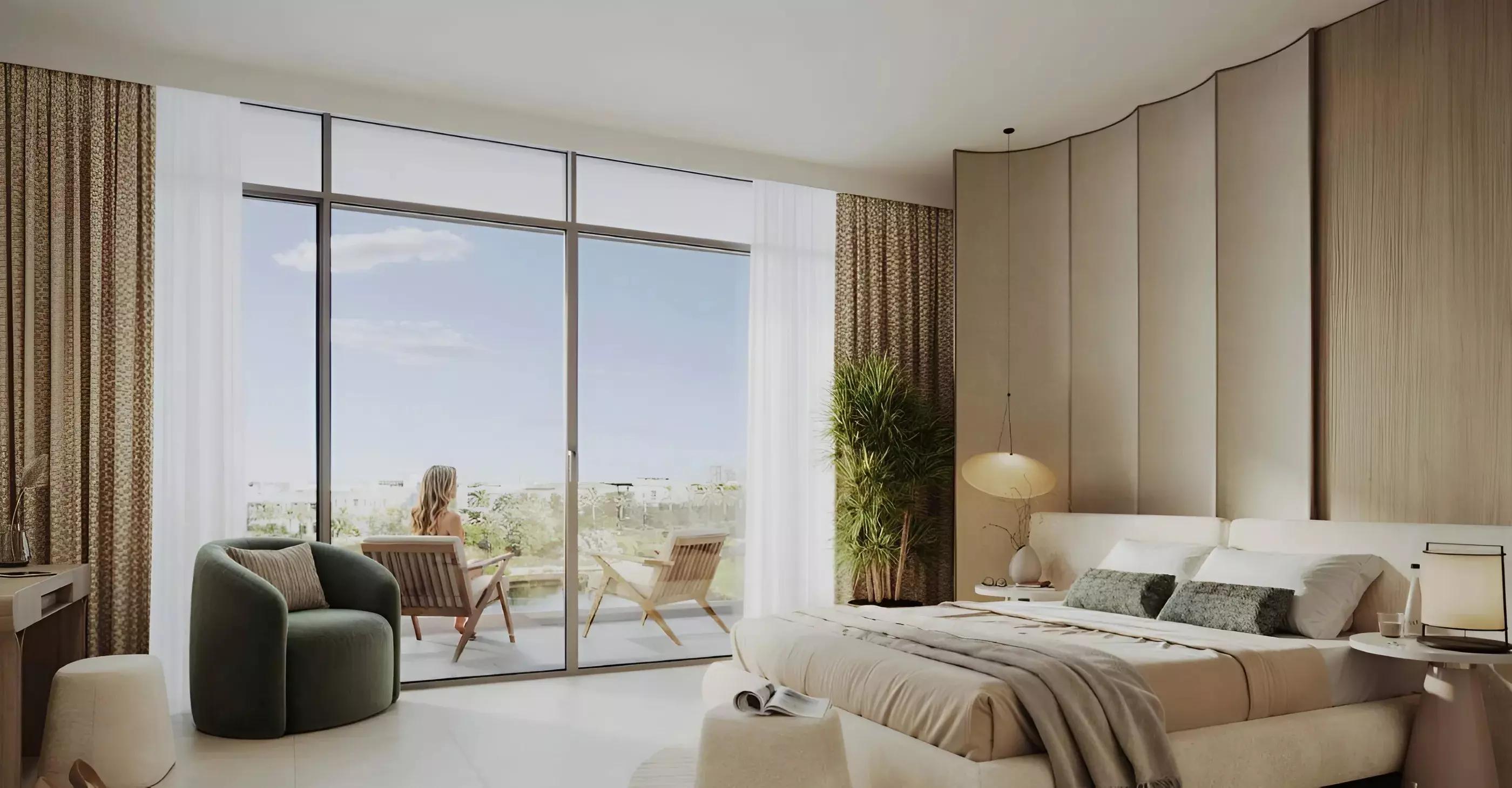 Raiha Villas landscaped garden area between villa units