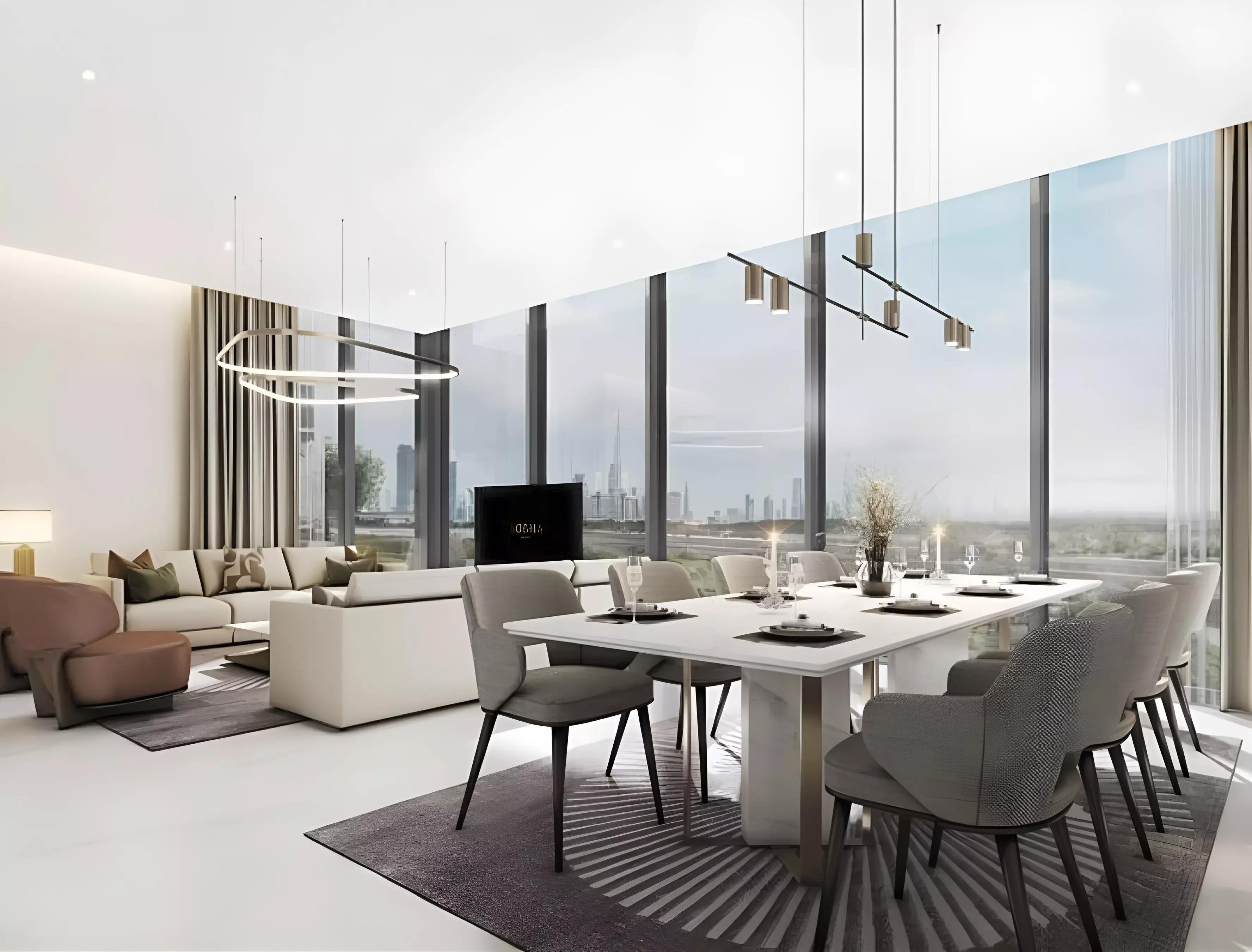The Element at Sobha One amenity deck with swimming pool, Sobha Hartland, Dubai