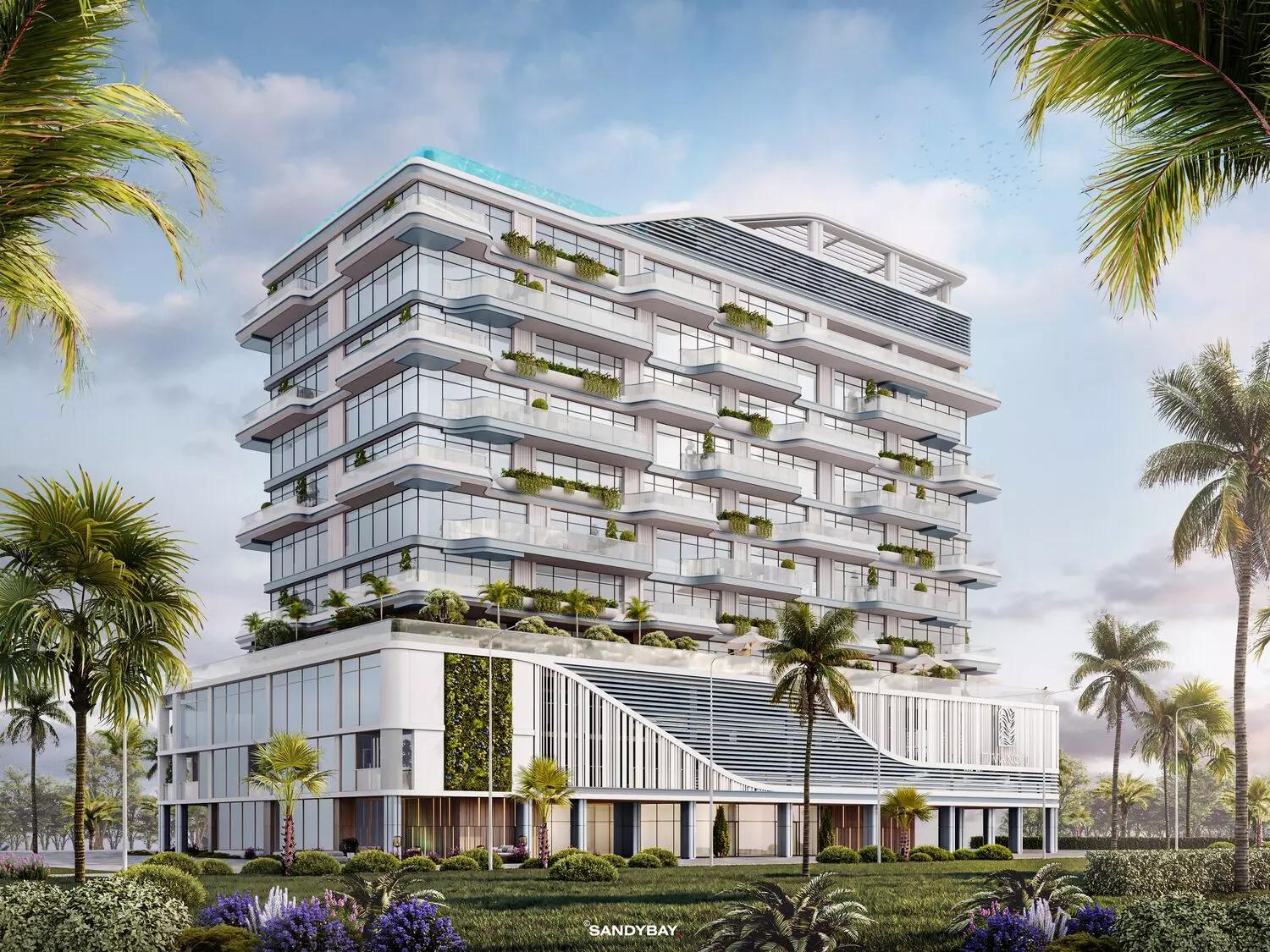 Tivanno Residence building facade detail, Tivano, Dubai Islands