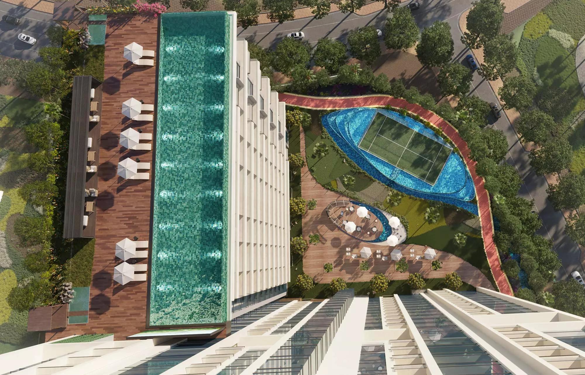 Kyoto by Oro24 shared pool deck, Arjan, Dubai