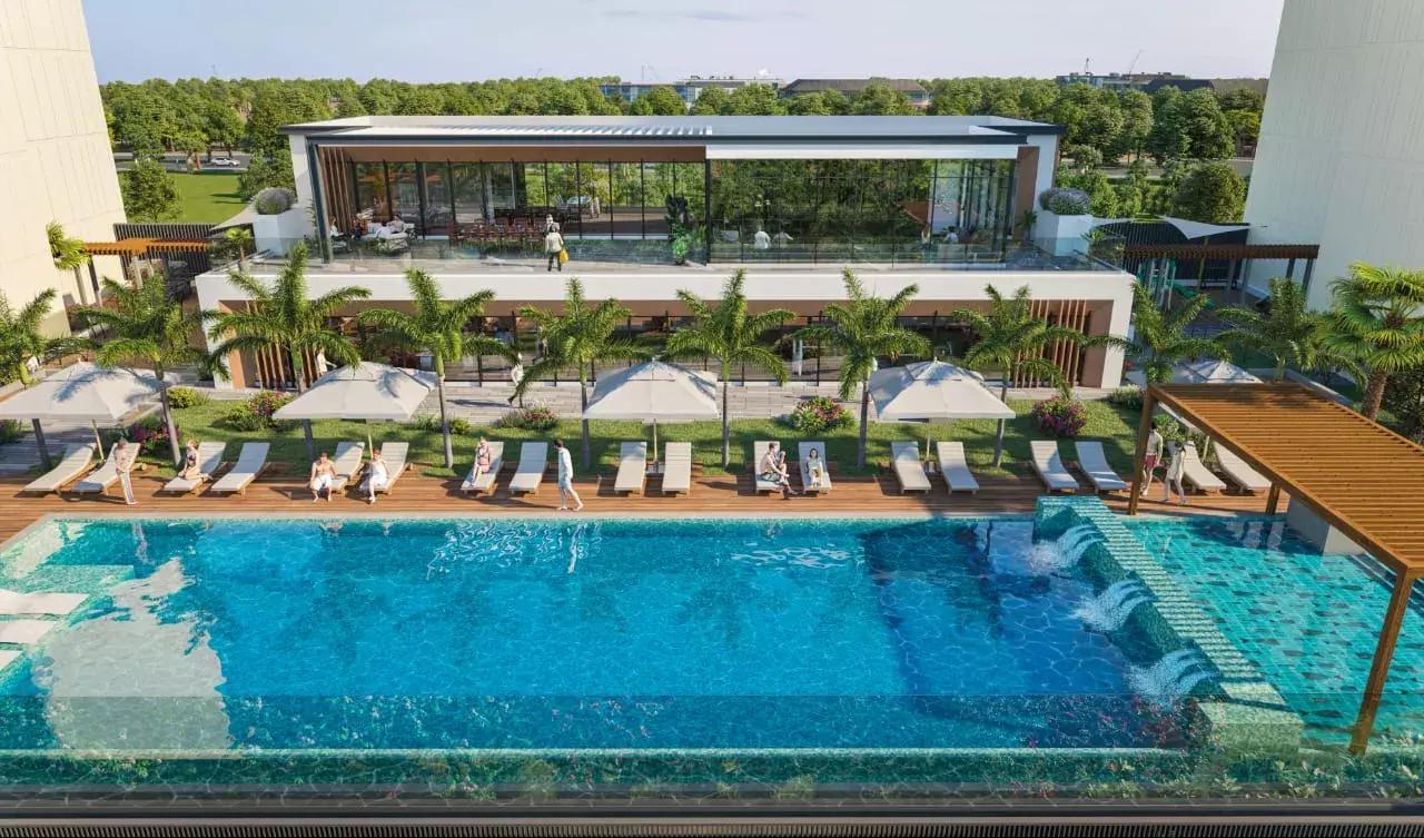 Apartment interior living space at The Haven Phase 2, Majan, Dubai