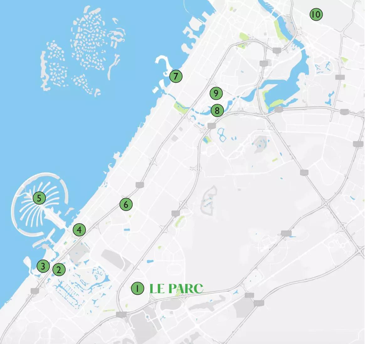 Master plan layout of Le Parc Homes II villa cluster, District 12, JVC, Dubai