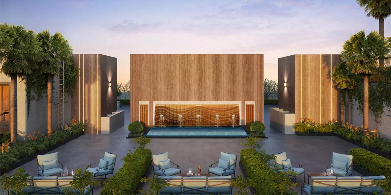 Supreme Residence landscaped garden area, Arjan, Dubai