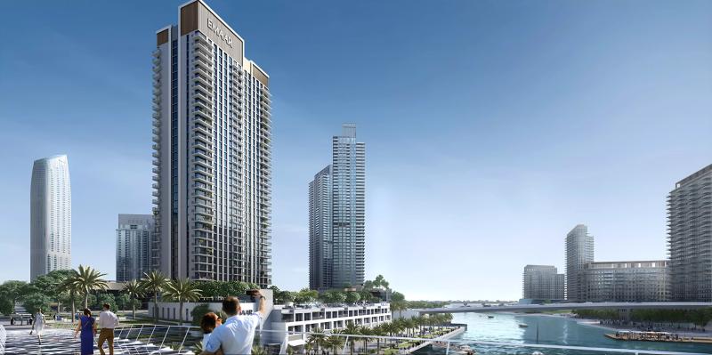 Palace Residences exterior facade, Dubai Creek Harbour