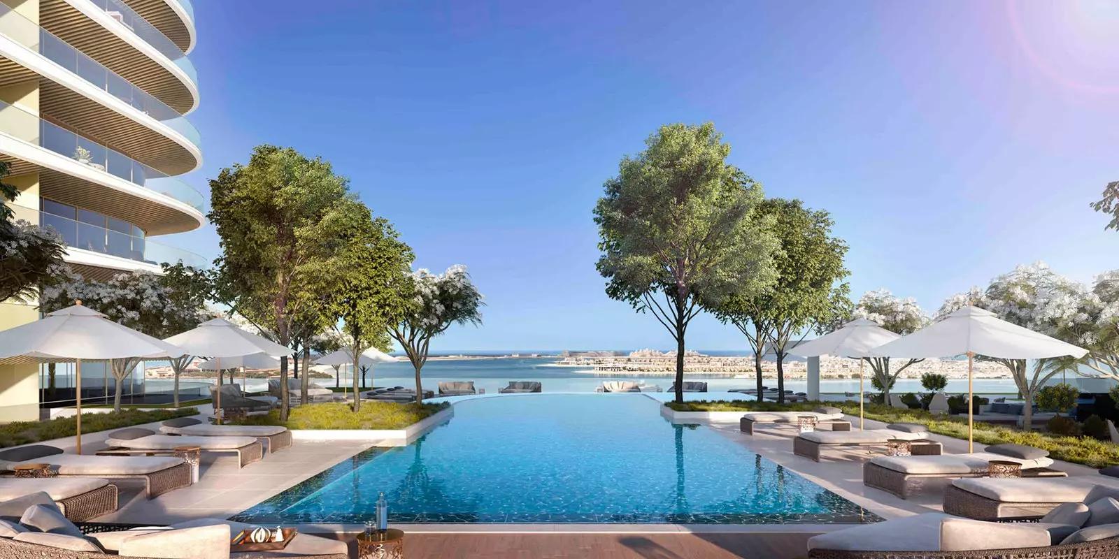 Grand Bleu Tower shared swimming pool deck