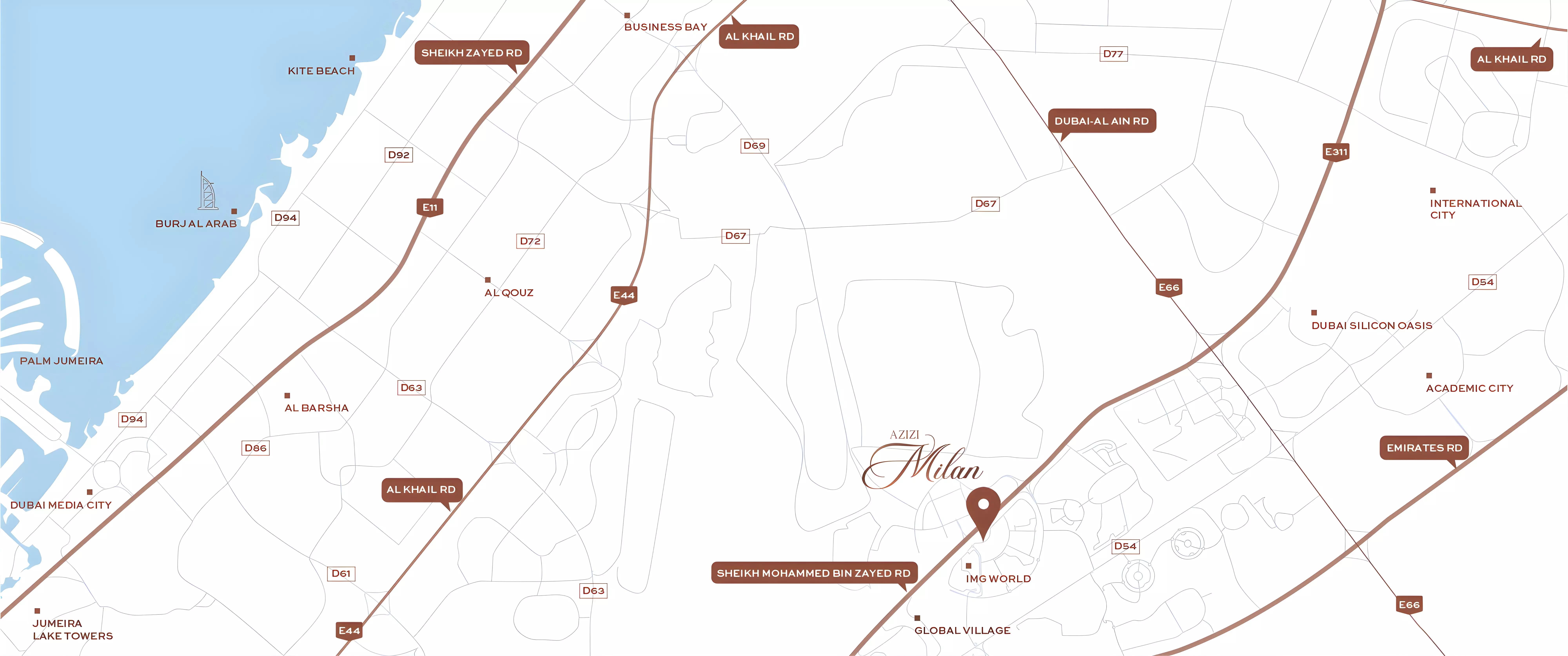 Azizi Milan 28 master plan layout, City of Arabia, Dubai