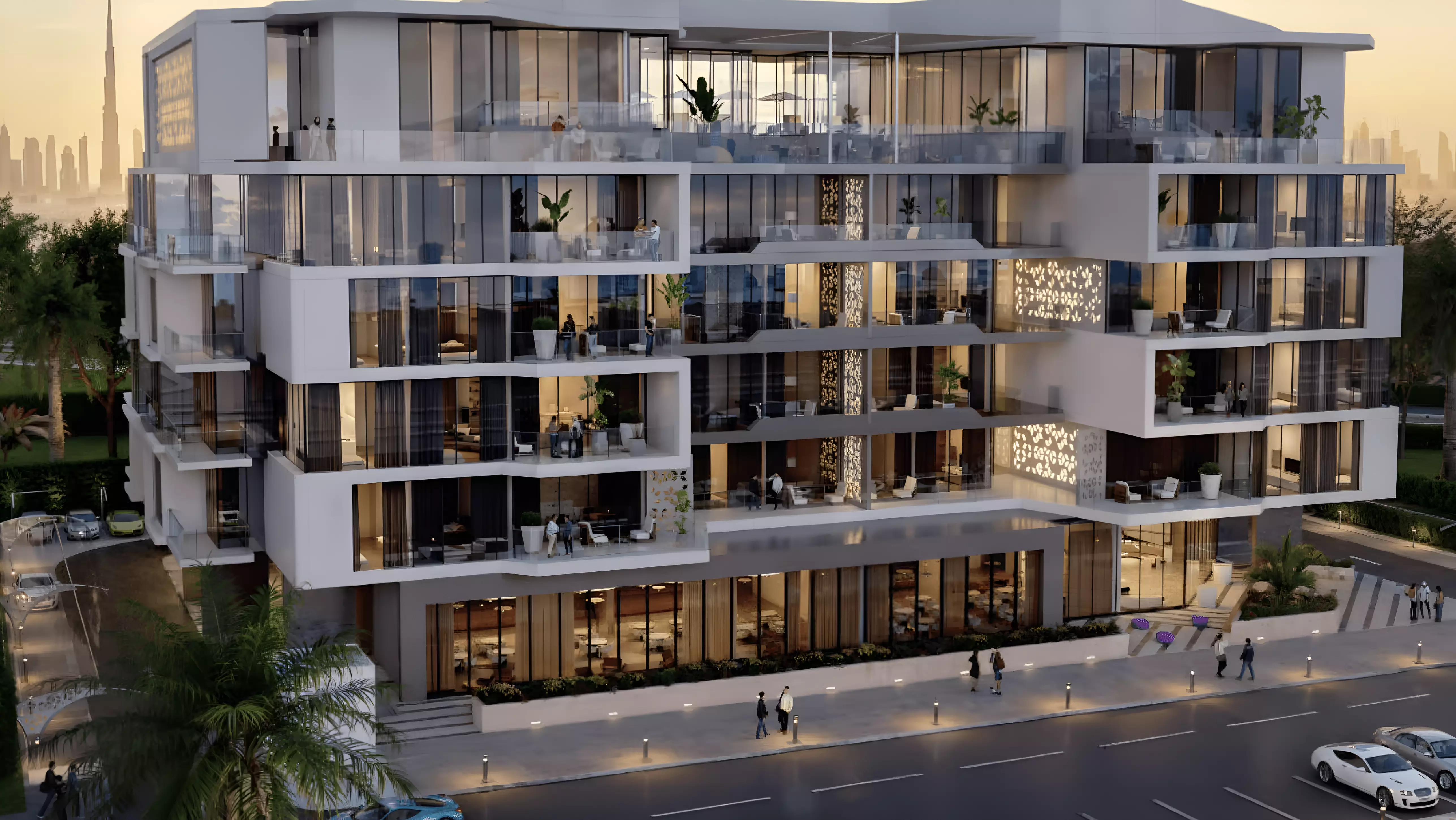 Ayana Gardens residential building elevation, Meydan, Dubai