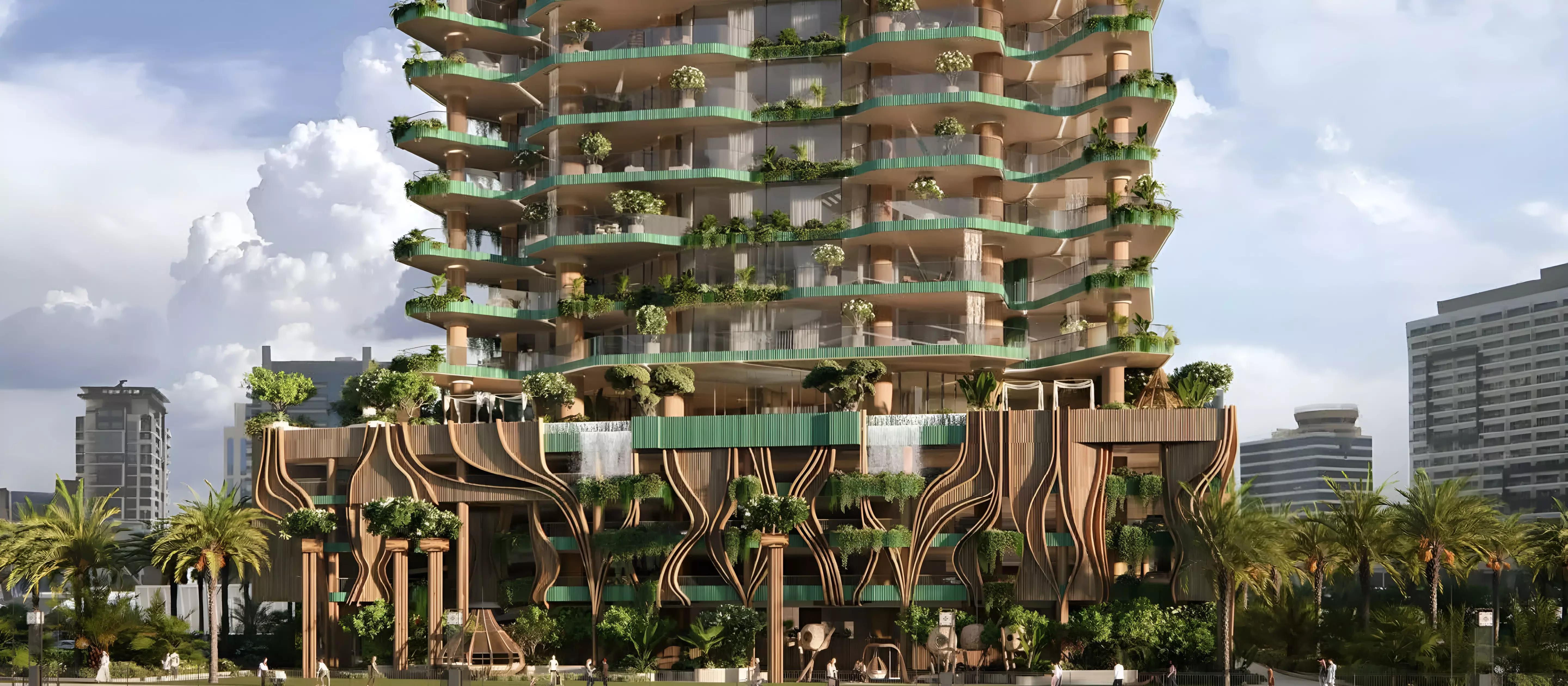 Apartment interior living space at Eywa The Tree of Life, Business Bay