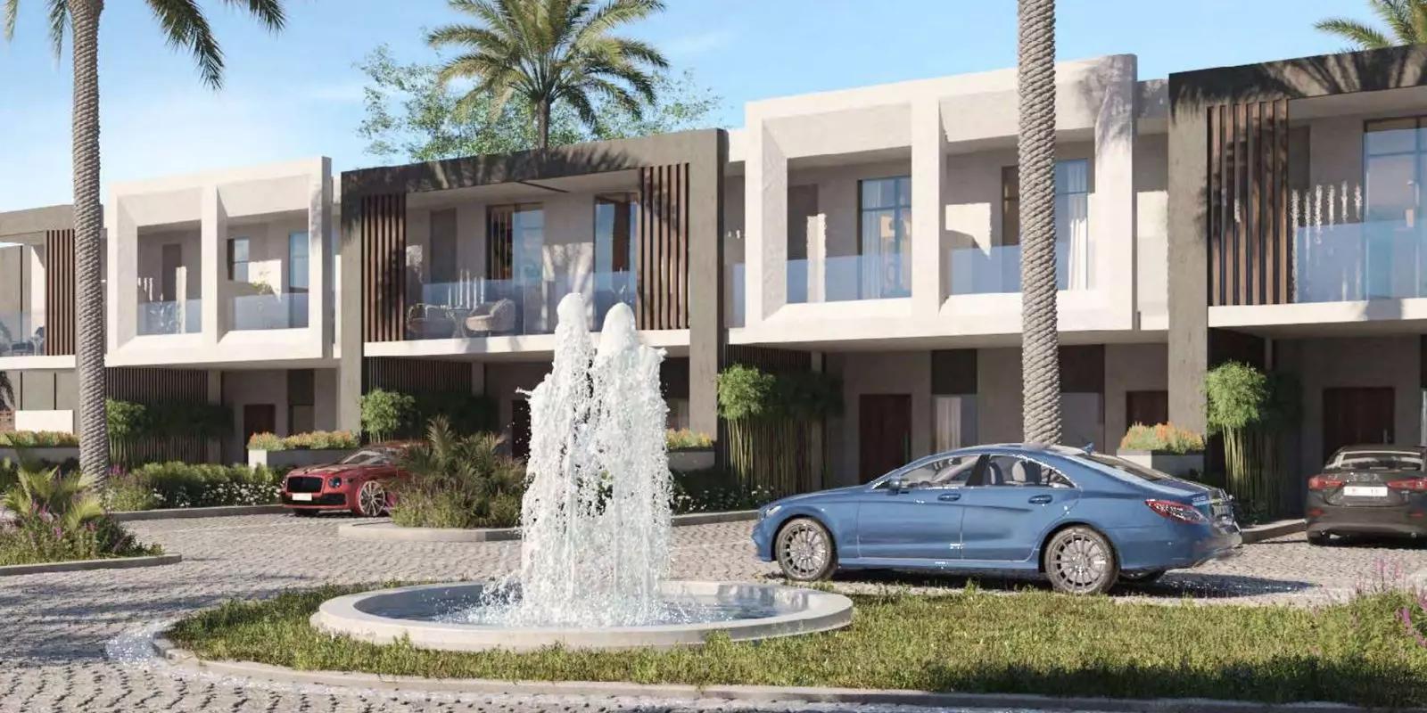 Verdana Phase 2 community pathway with landscaped greenery, DIP, Dubai