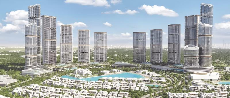 Green Vistas exterior facade at Sobha Hartland II, Dubai