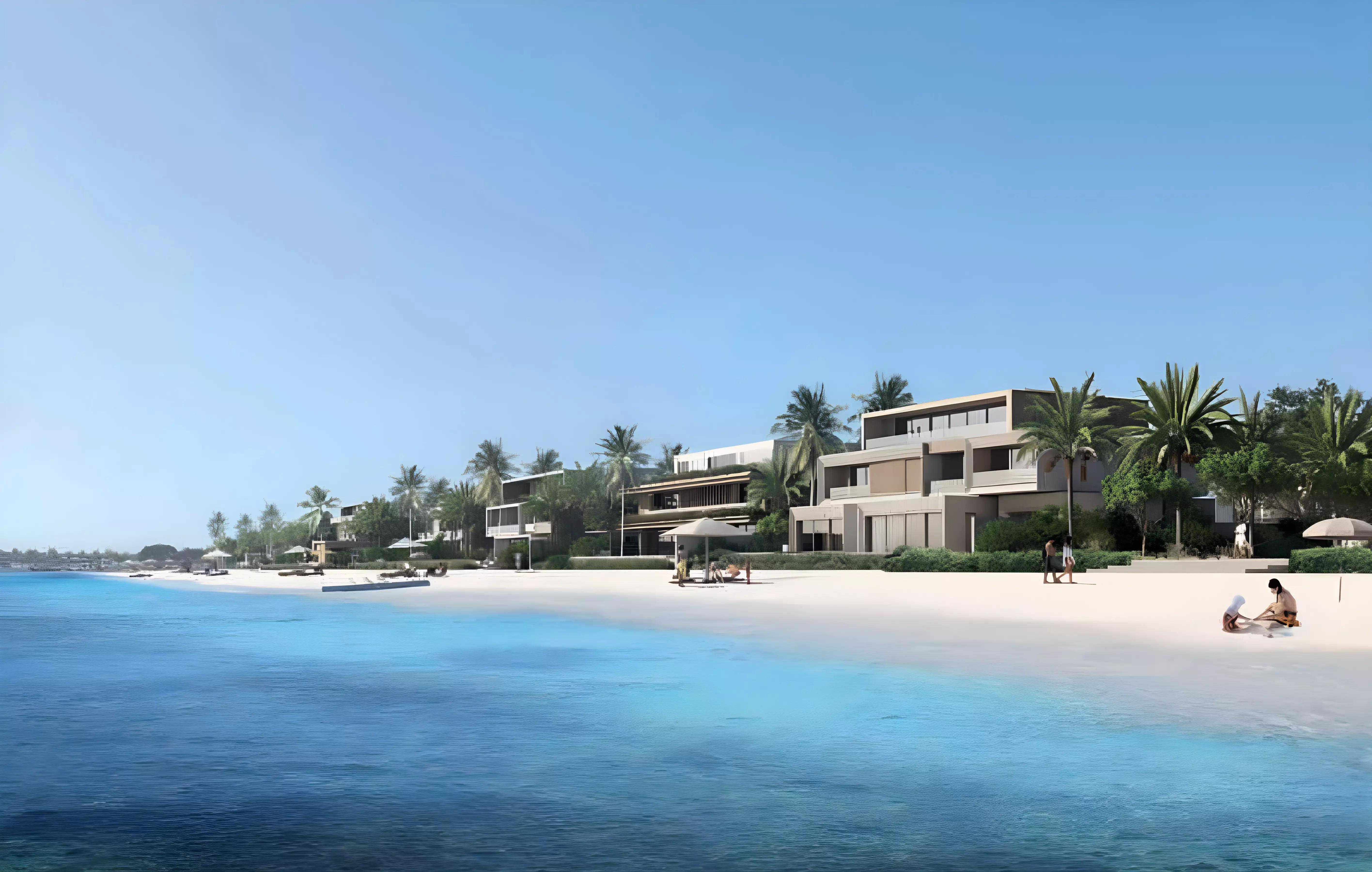 Villa living space interior, Beach and Coral Collection, Palm Jebel Ali