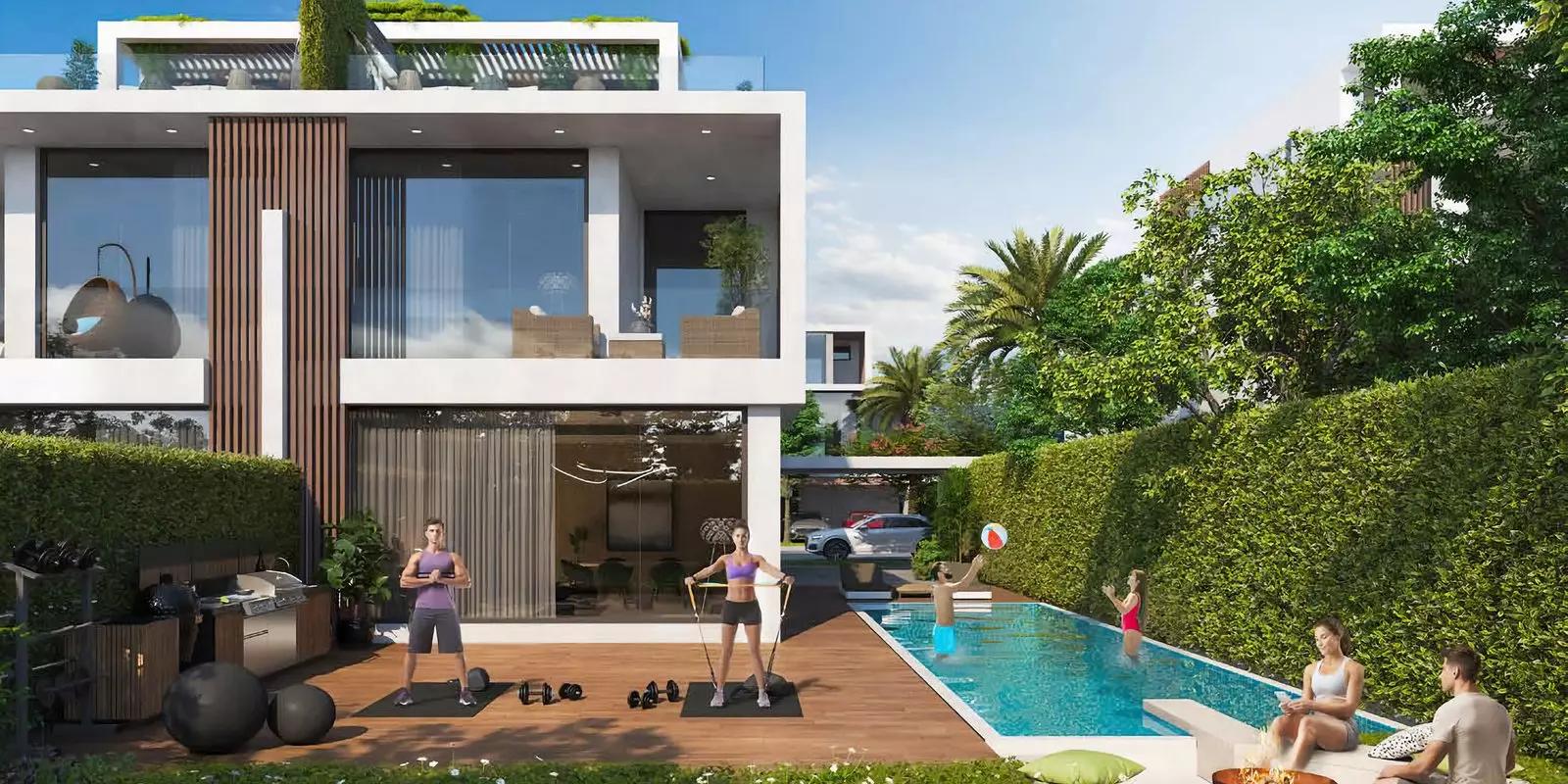 Shared pool area at Park Greens Phase 2, DAMAC Hills