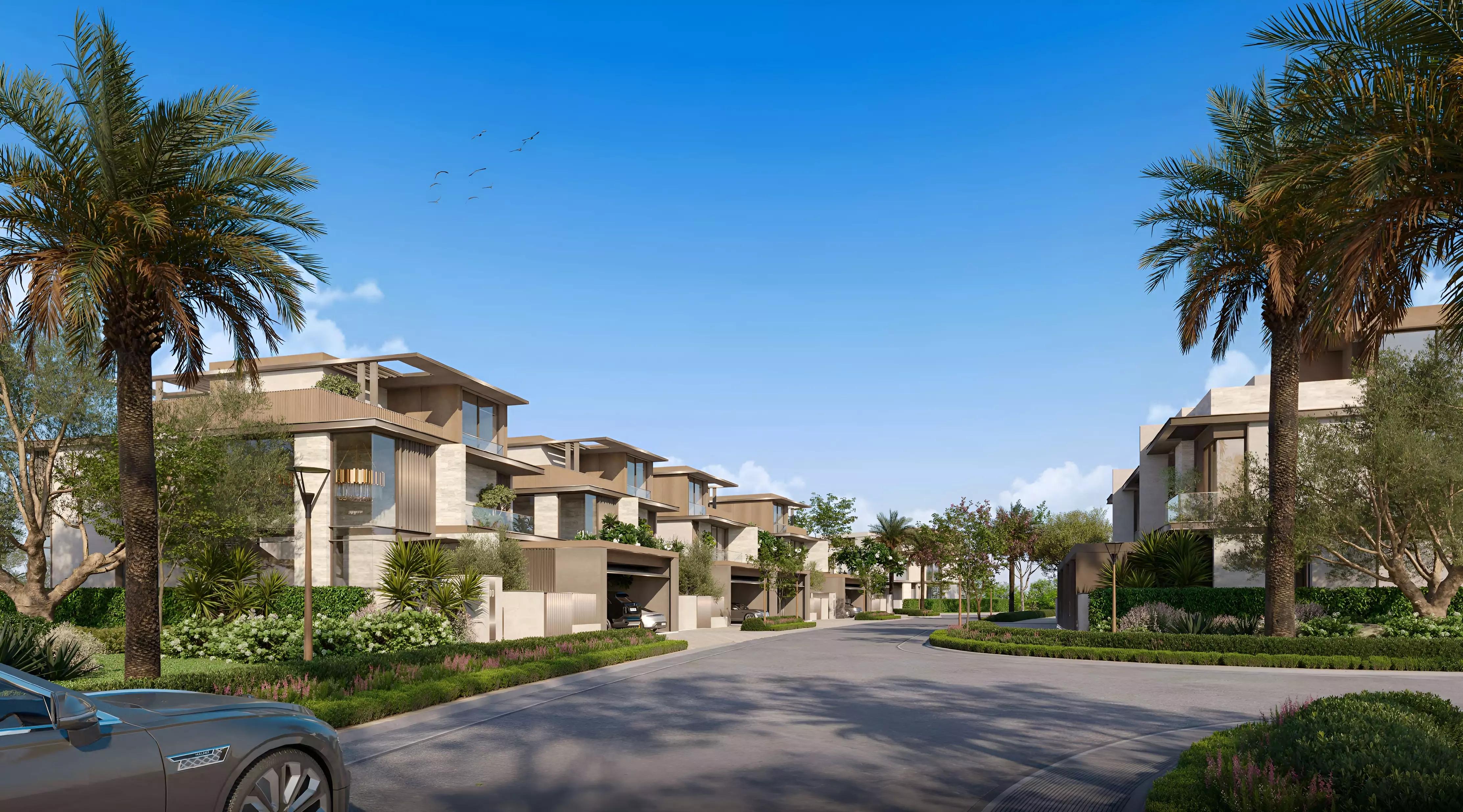 Townhouse facade at Nad Al Sheba Gardens Phase 11, Nad Al Sheba, Dubai