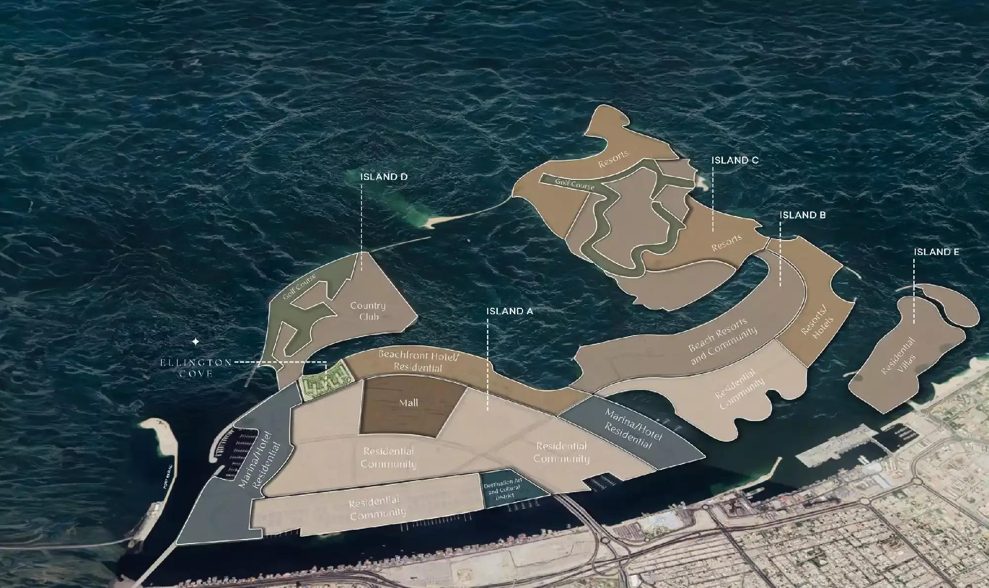 Cove Phase 2 by Ellington master plan layout, Dubai Islands, Dubai