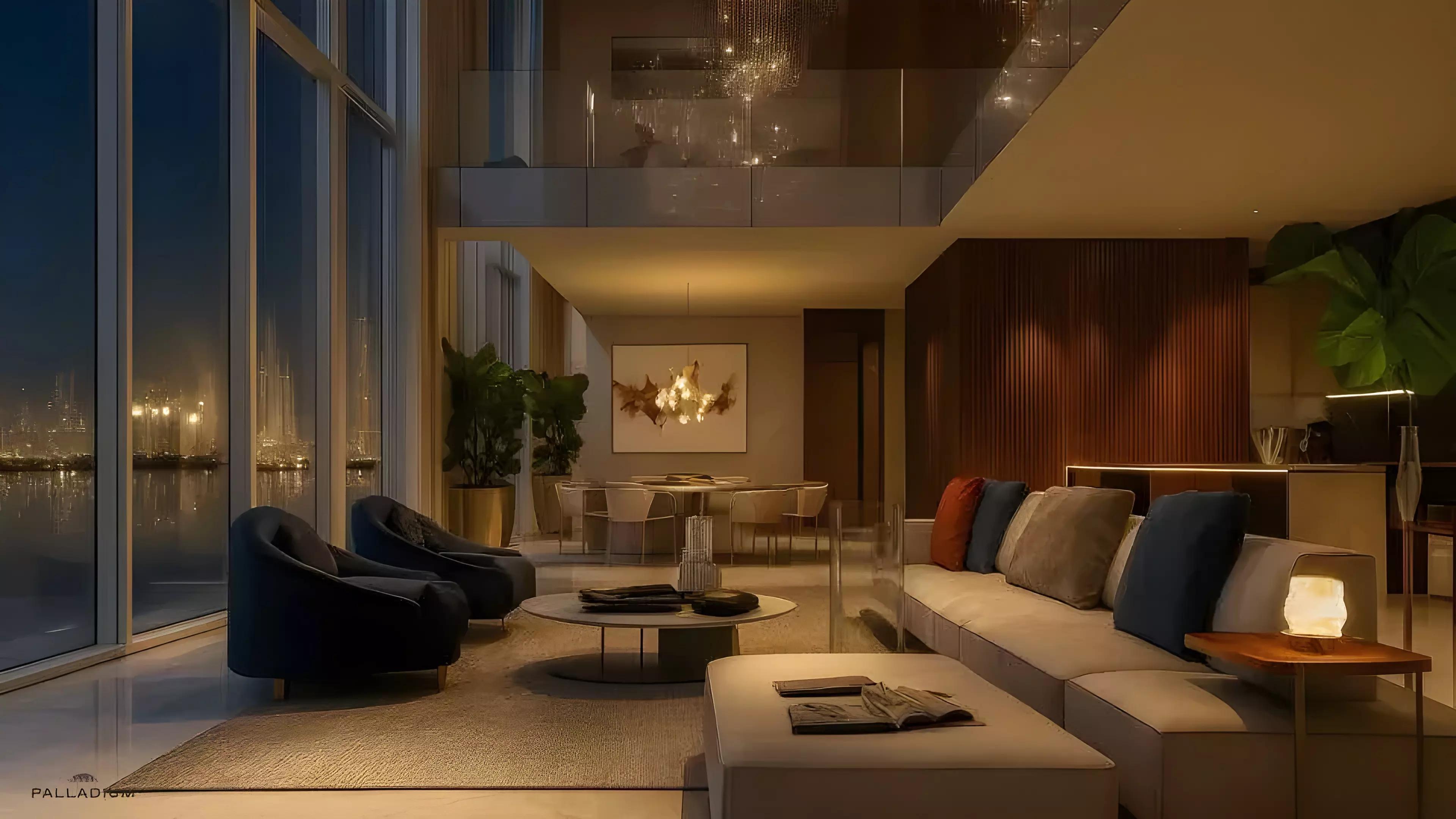Coralis Residences building view with waterfront community setting, Meydan One