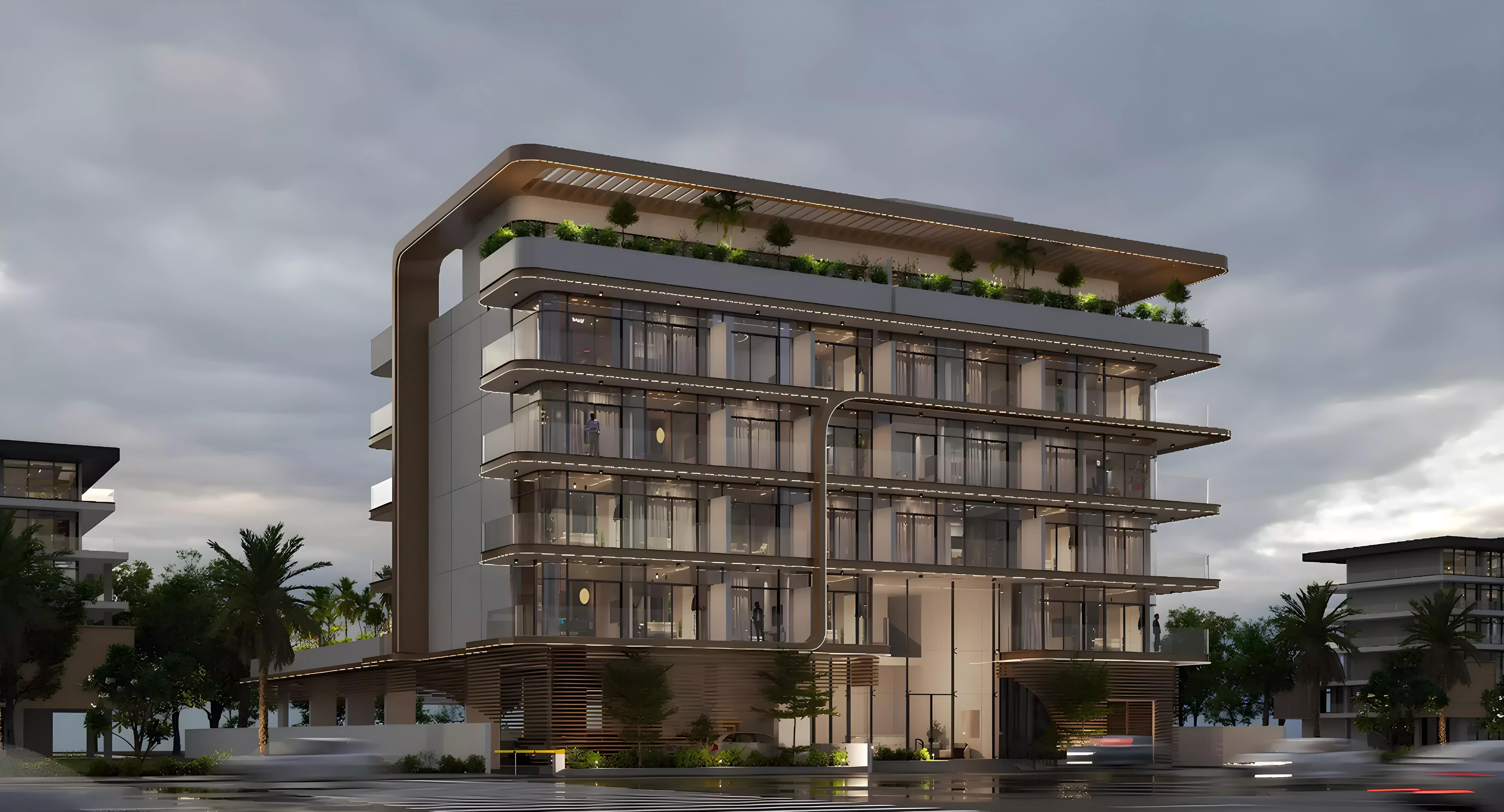 Elevia Residences Phase 2 exterior building facade, Al Warsan, Dubai