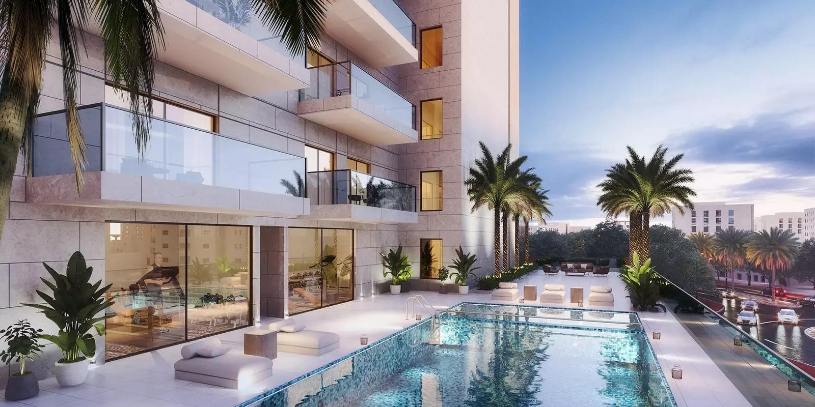 Equiti Arcade apartment interior living area, Al Furjan, Dubai
