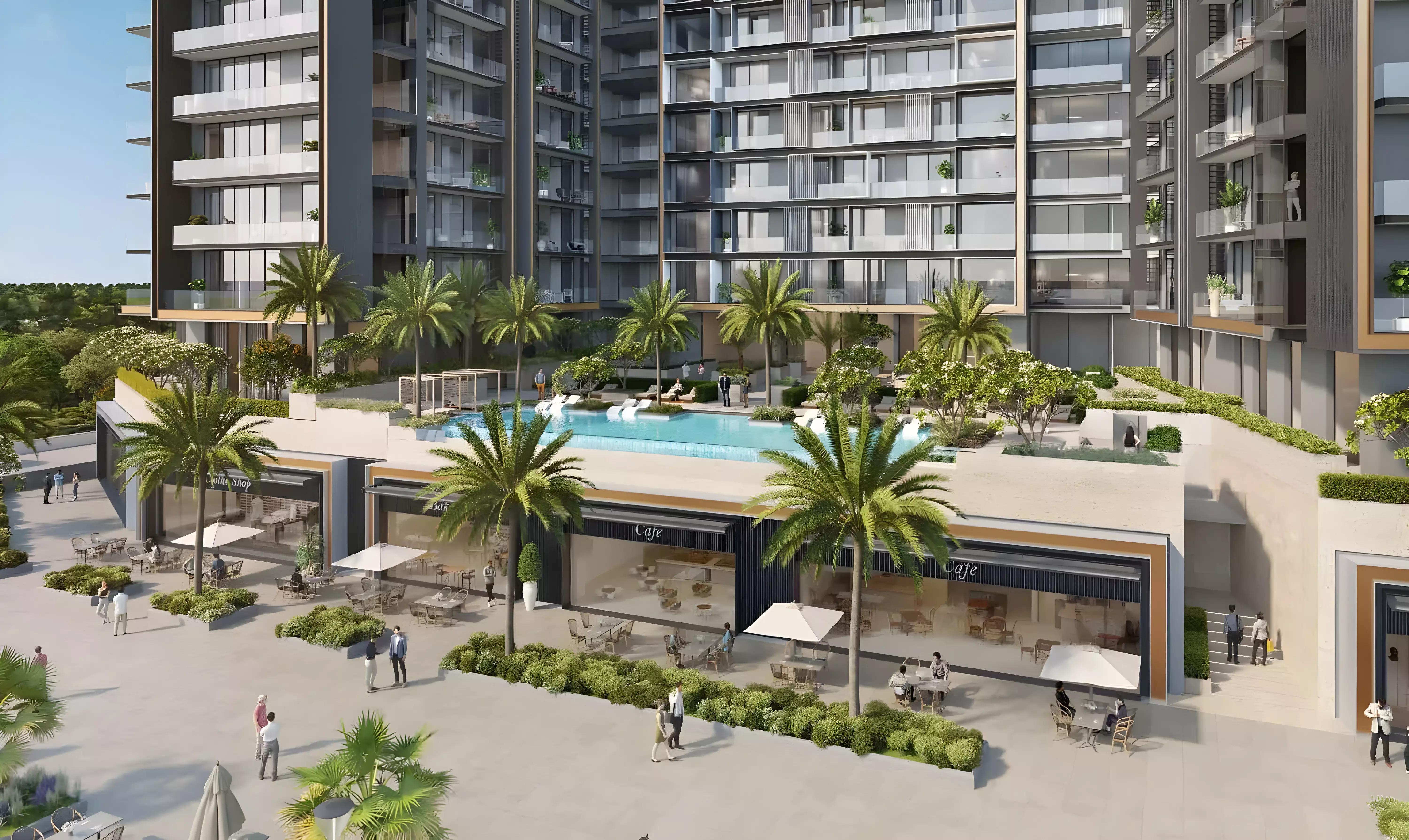 Art Bay West apartment interior living space, Al Jaddaf, Dubai