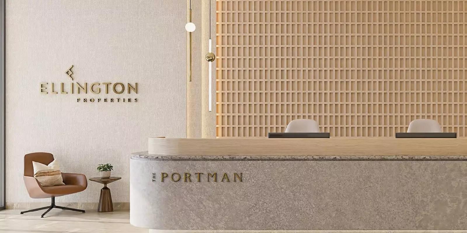 Leisure lounge interior at The Portman apartments, Jumeirah Village Circle