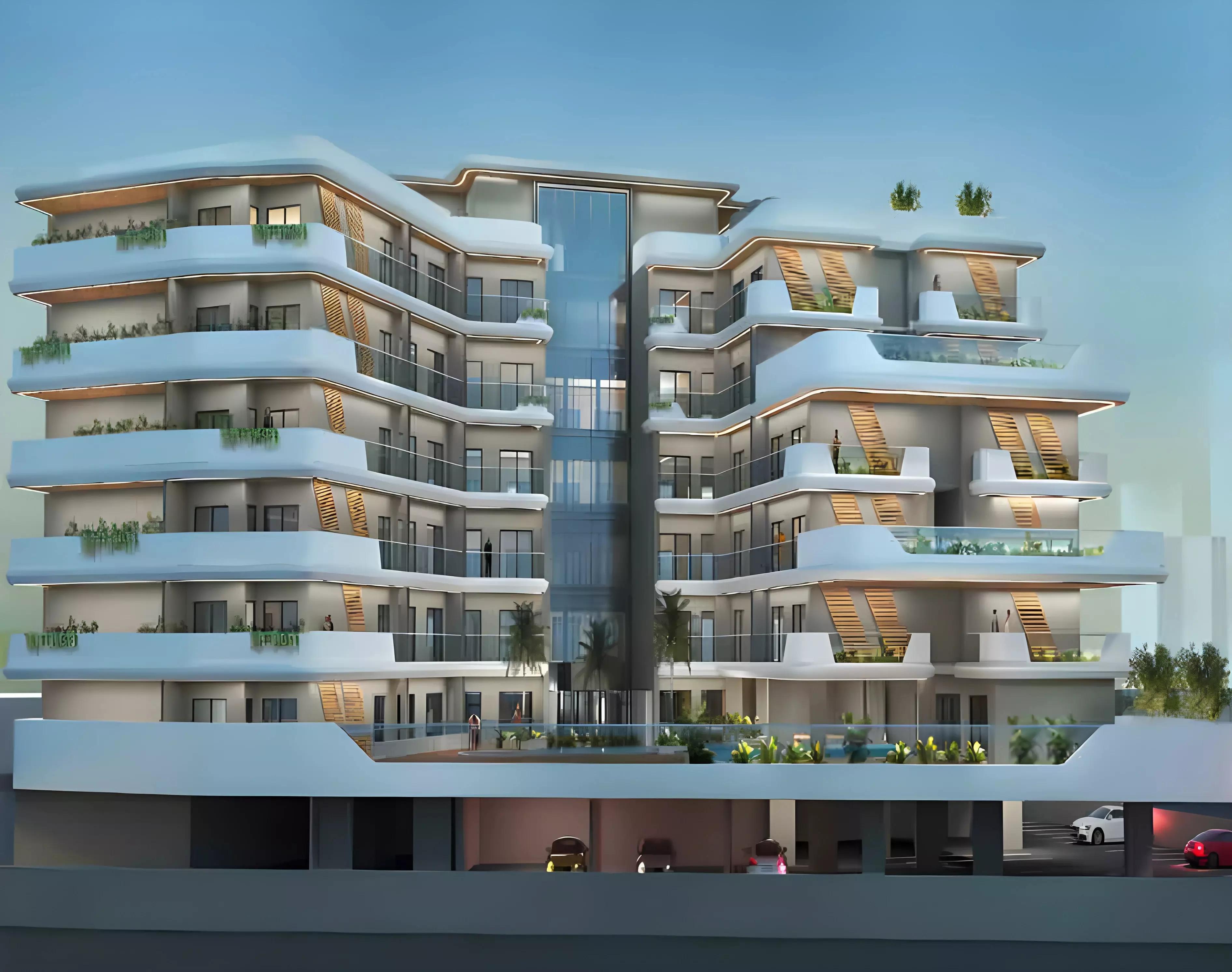 Marquis Signature building facade and entrance, Arjan