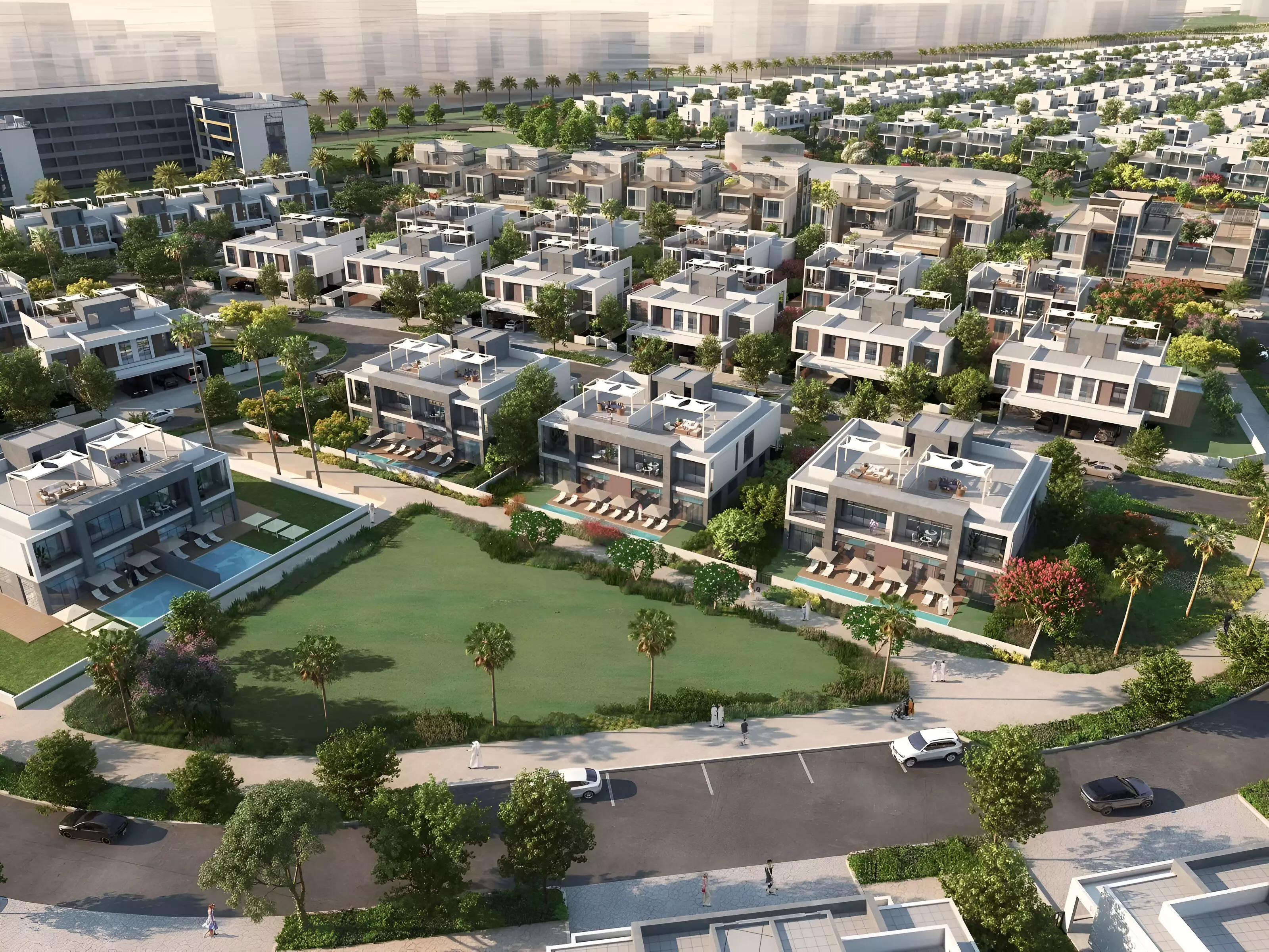 South Bay Phase 4 villa exterior with landscaped frontage, Dubai South, Dubai