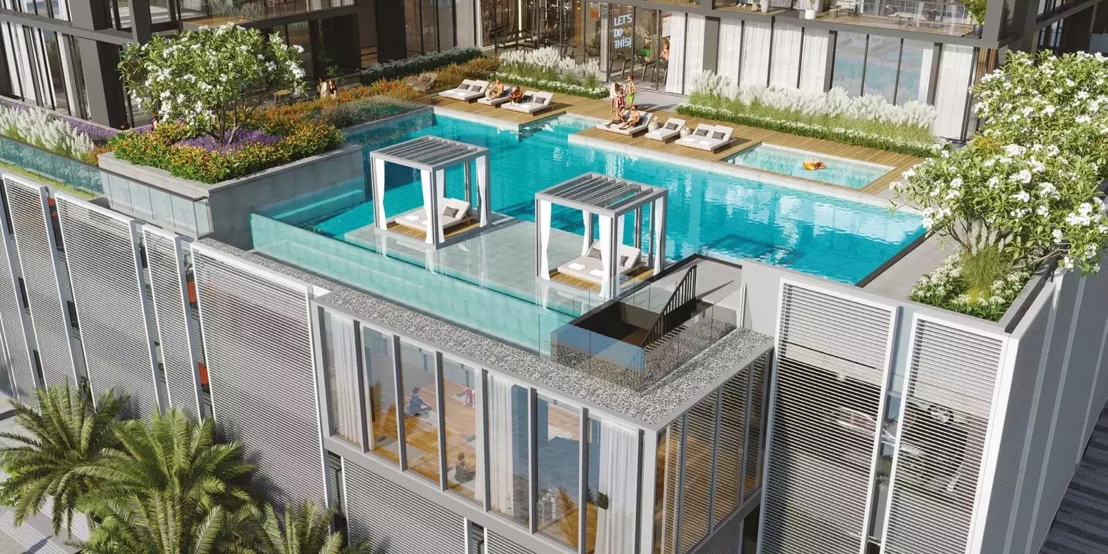 The Crestmark residential facade and building elevation, Business Bay
