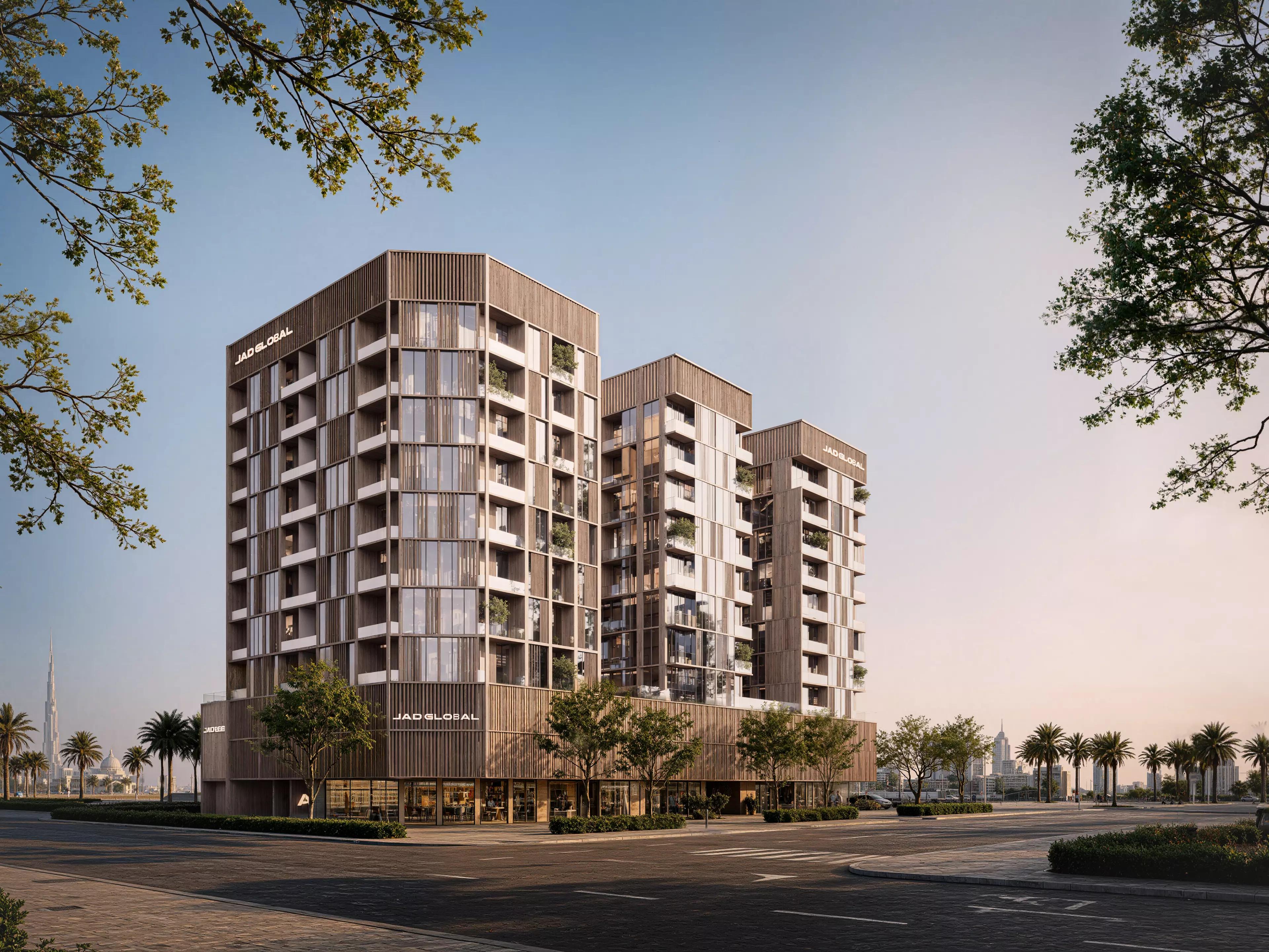 JAD288 residential facade view, Al Satwa, Dubai