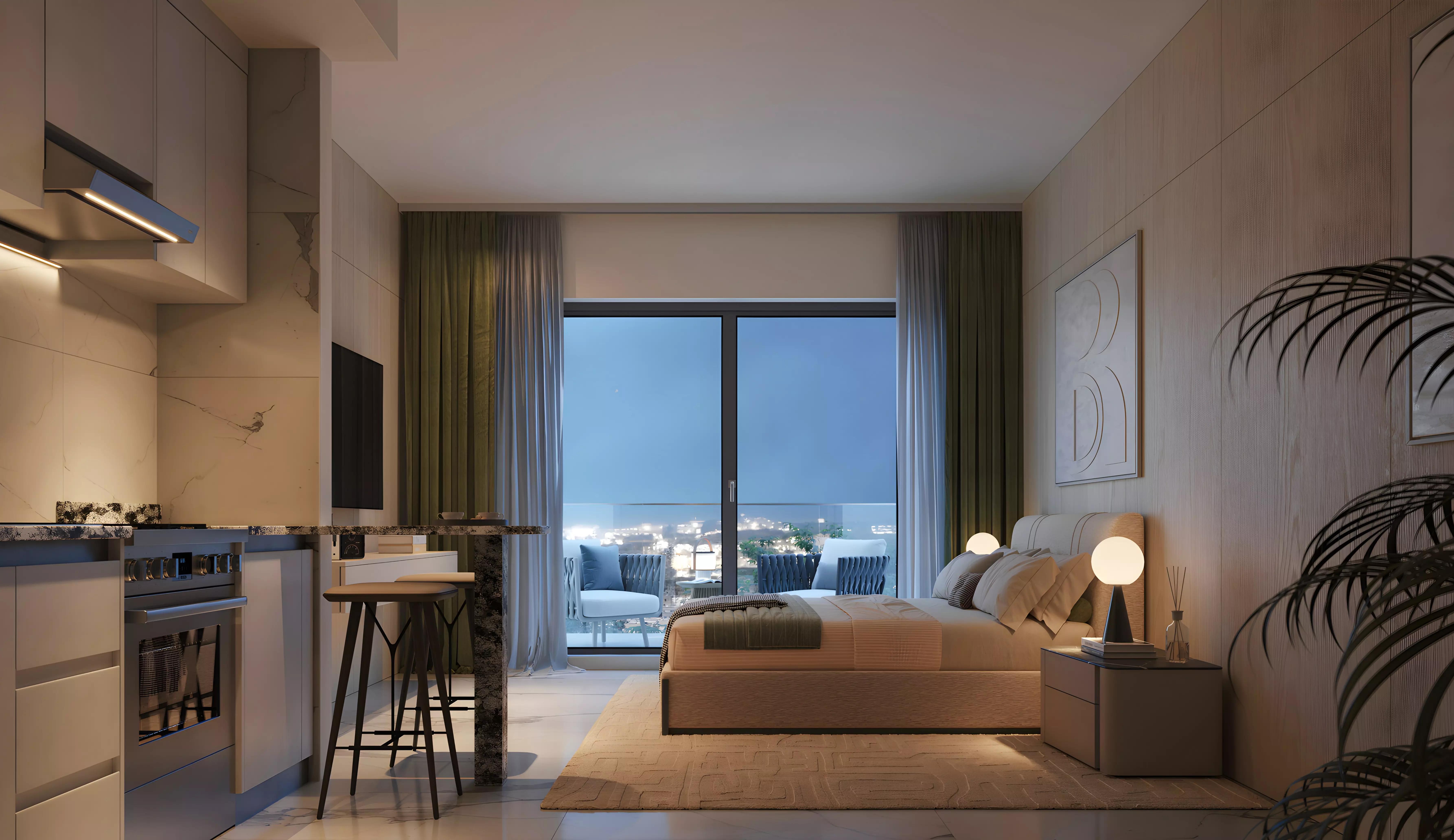 Interior amenity space at Waha Living apartments, Al Satwa, Dubai
