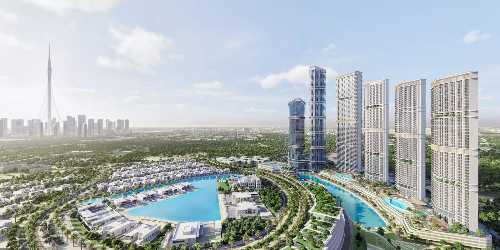 320 Riverside Crescent exterior view at Sobha Hartland II, Bukadra, Dubai