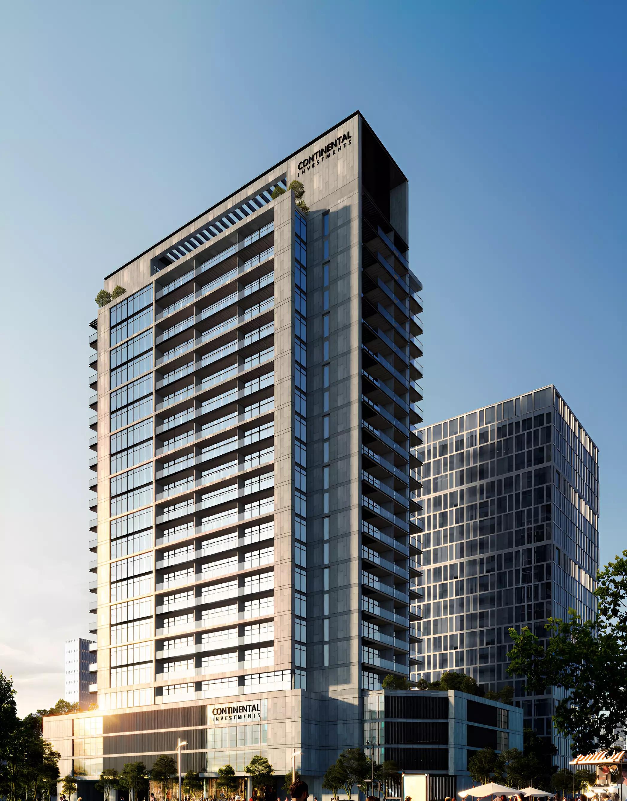 Marina Living residential facade and balconies, Dubai Marina