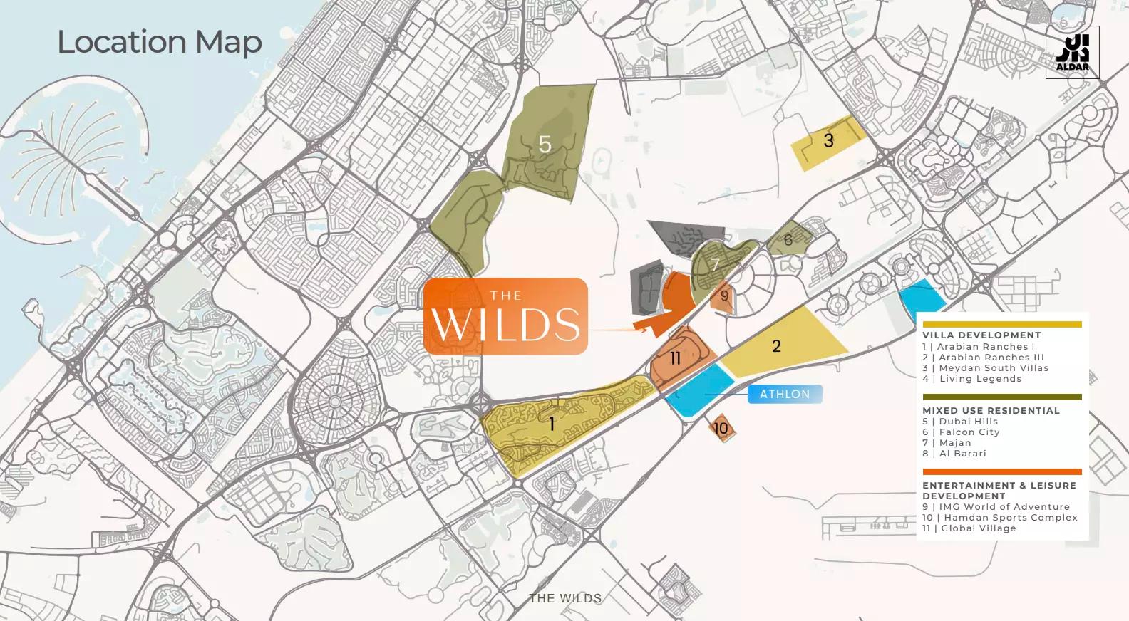 Naseem at The Wilds master plan layout, The Wilds by Aldar, Dubai