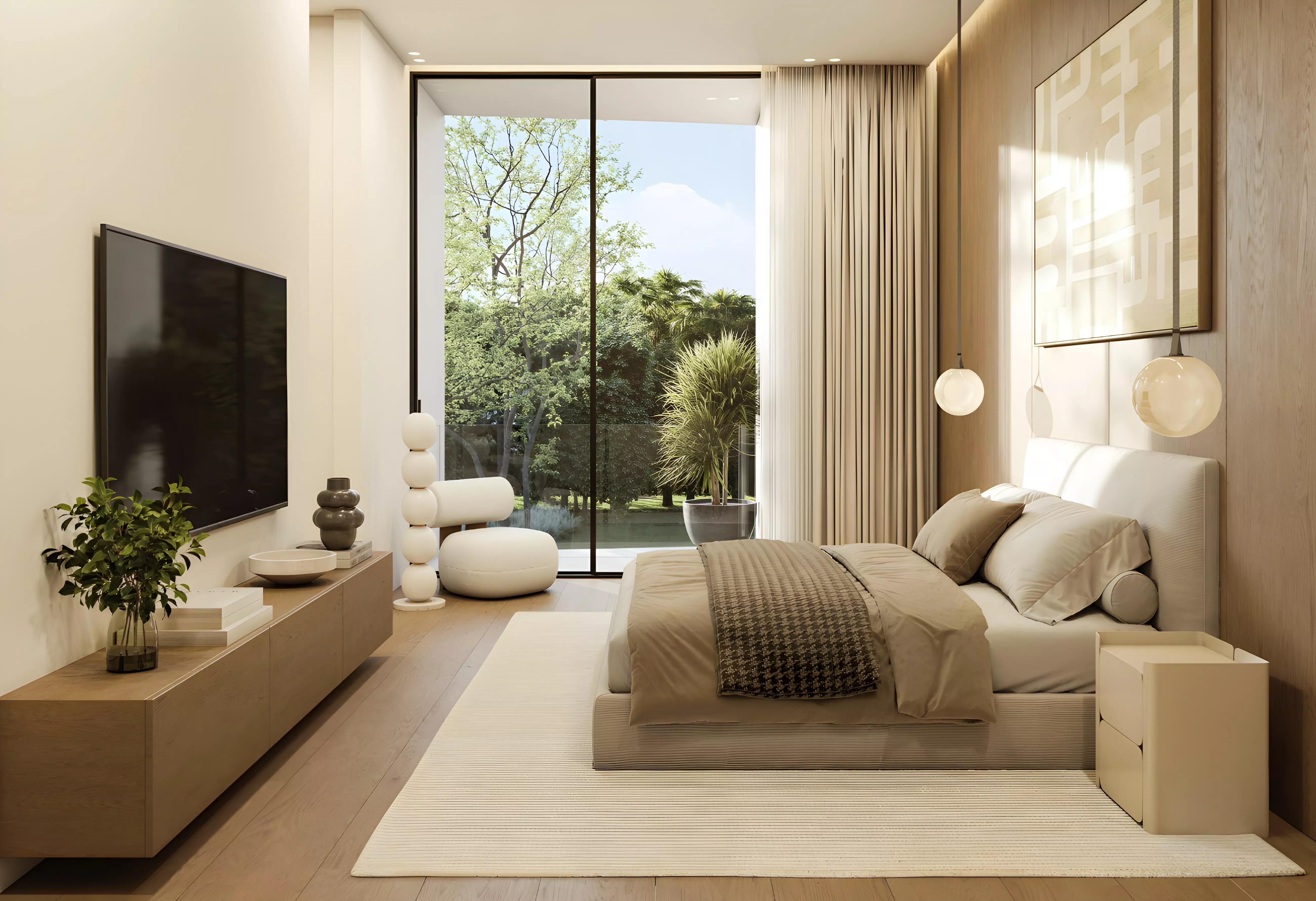 The Bloom at Lunaya villa exterior with landscaped frontage, Jebel Ali Village, Dubai