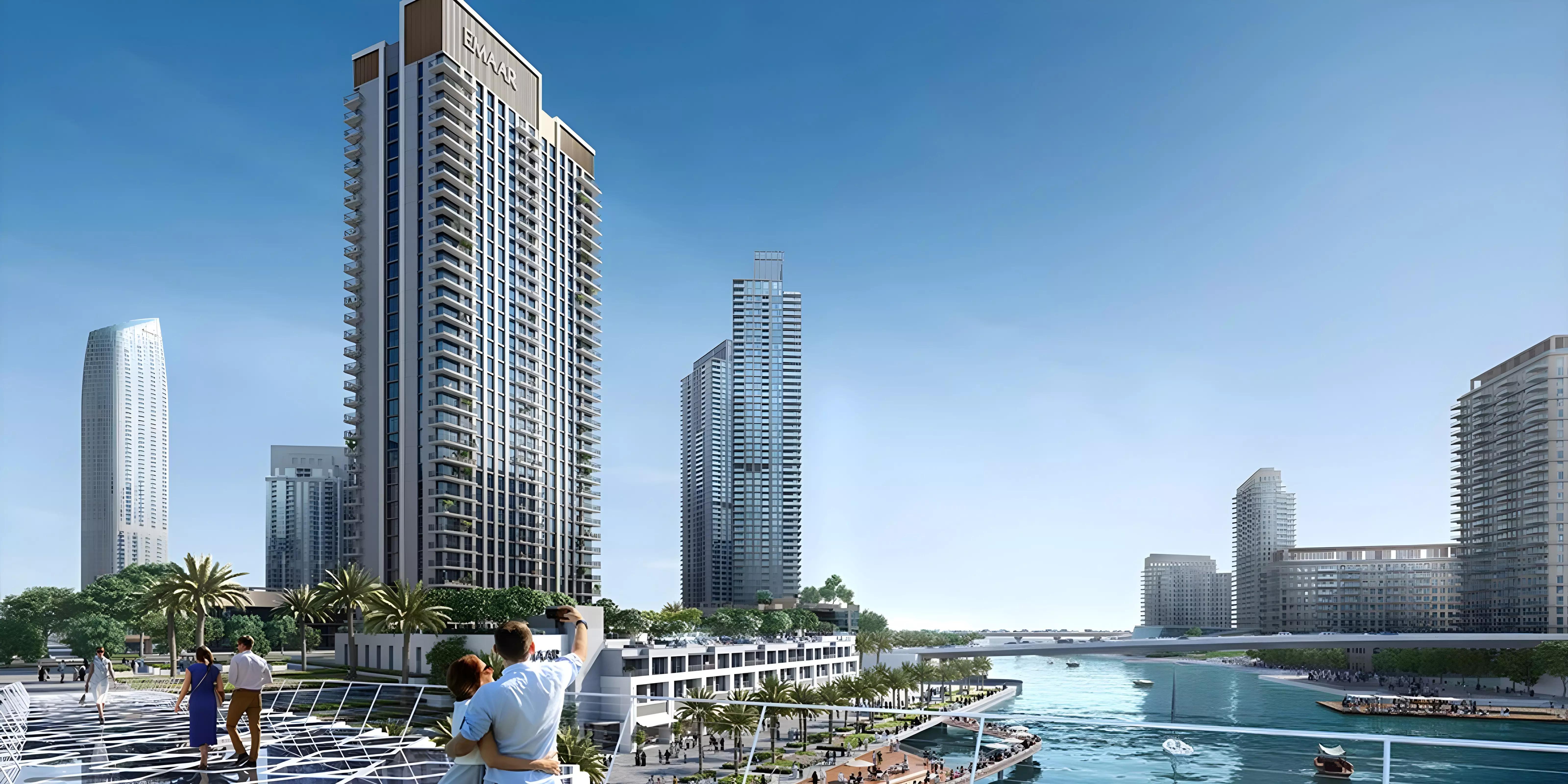 Palace Residences North exterior facade at Dubai Creek Harbour