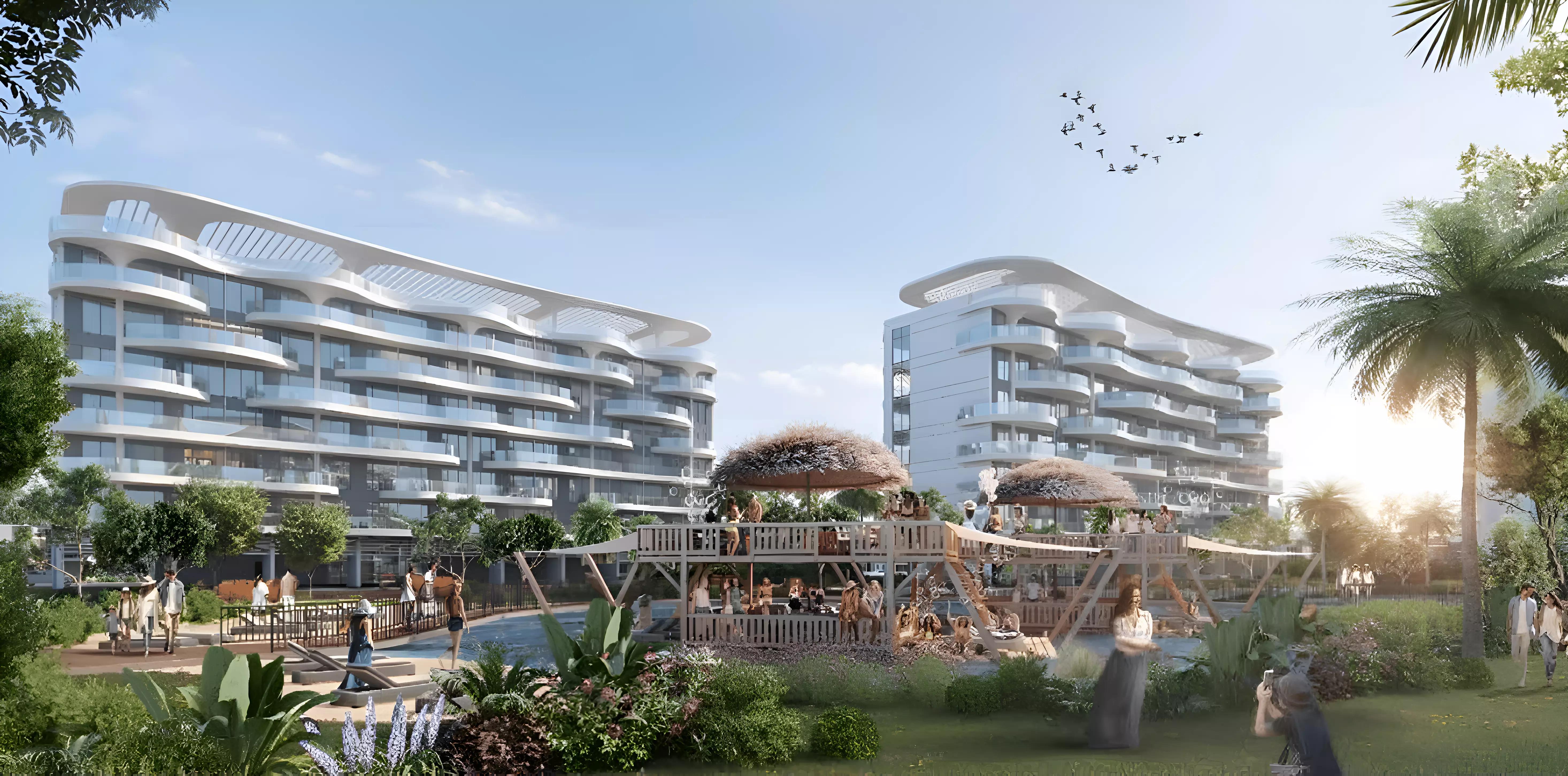 Interior living space rendering, Damac Lagoon Views Andalucia, DAMAC Lagoons