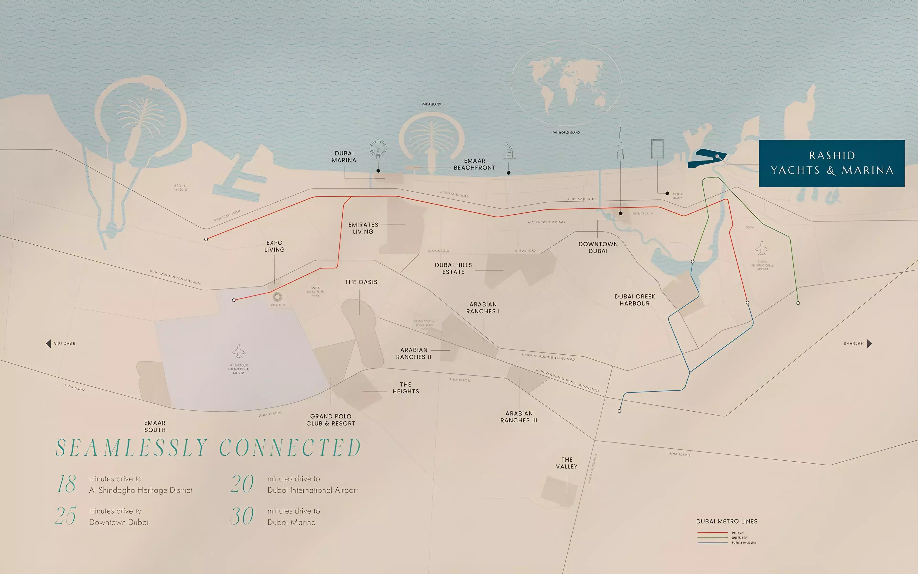 Fior 2 master plan layout at Mina Rashid, Dubai