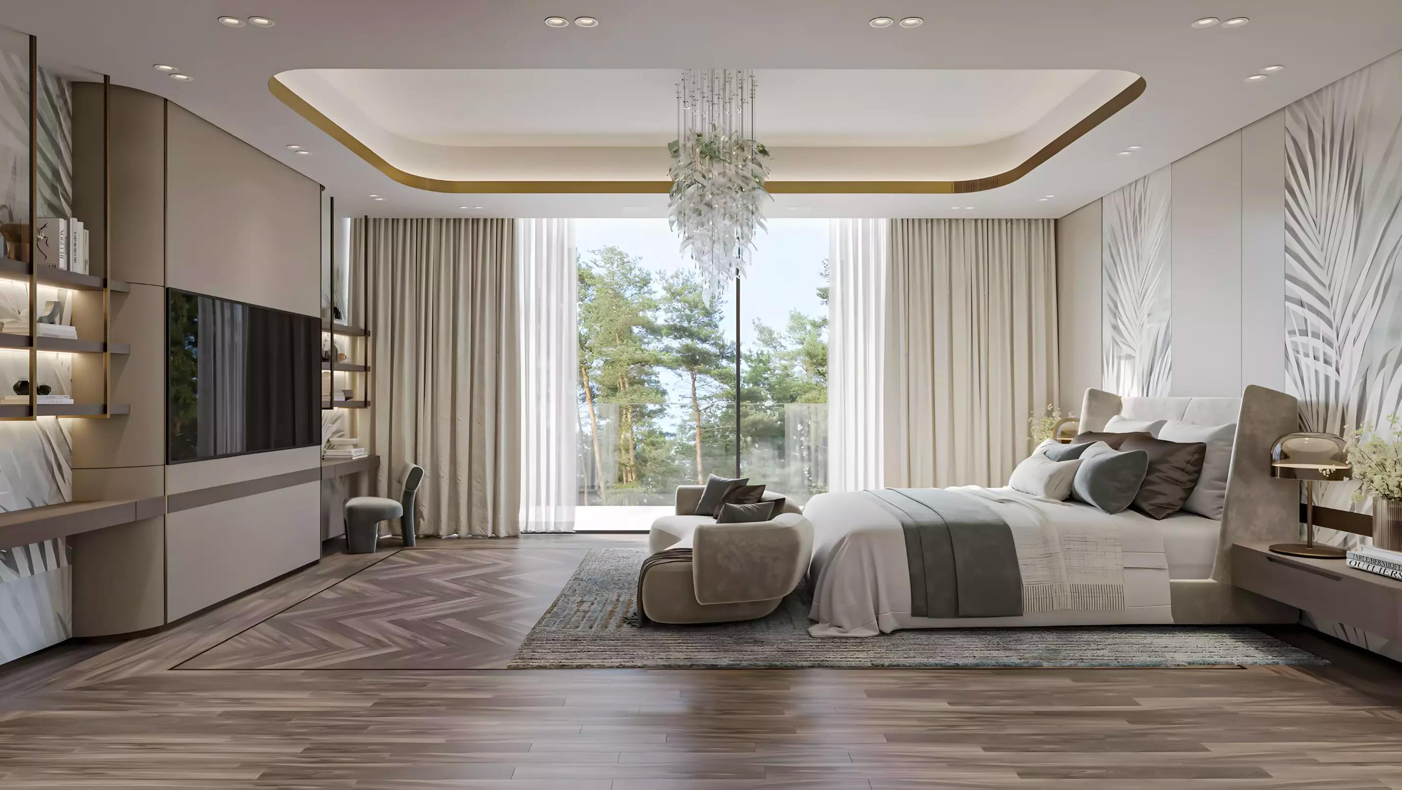 Nineteen Riviera Lagoon interior living space, MBR City, Dubai