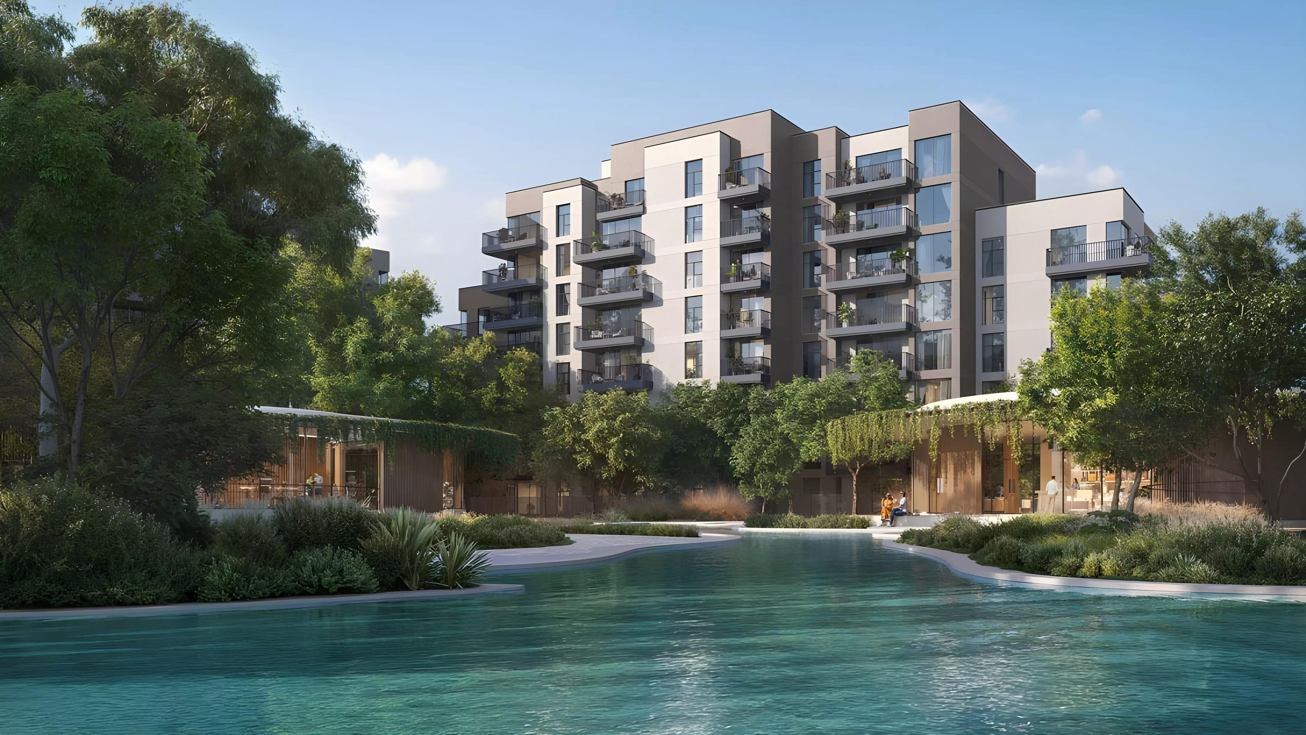Capria West development render, Ghaf Woods, Dubai Land